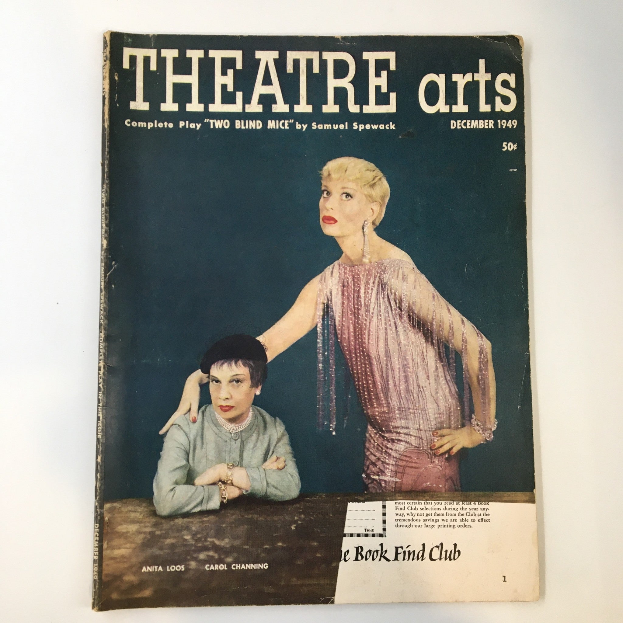 VTG Theatre Arts Magazine December 1949 Anita Loos and Carol Channing No Label