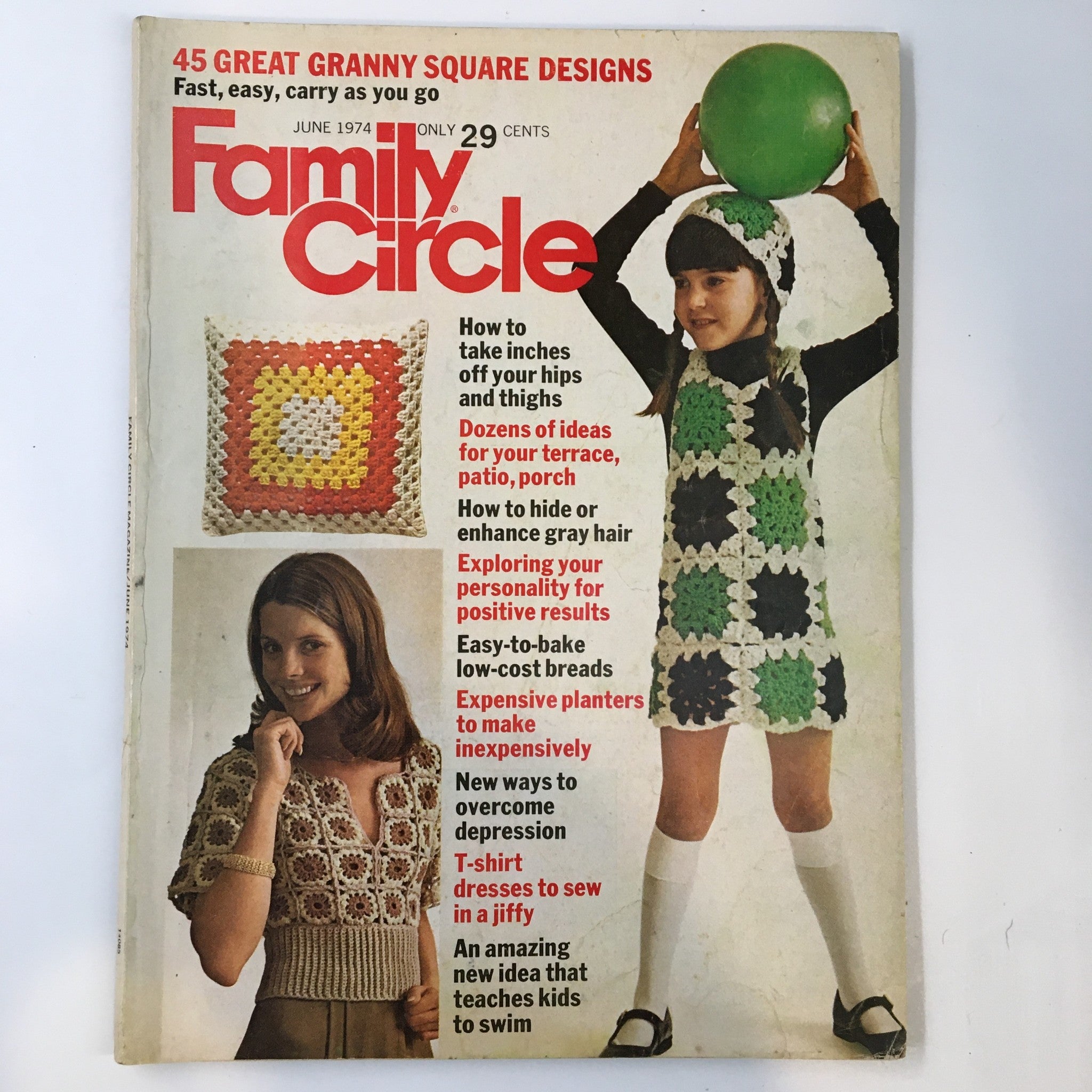 VTG Family Circle Magazine June 1974 Easy-to-Bake Low-Cost Breads No Label