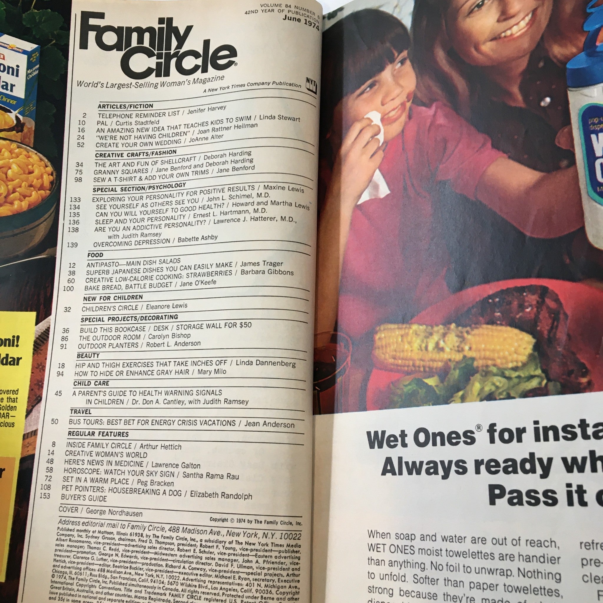 VTG Family Circle Magazine June 1974 Easy-to-Bake Low-Cost Breads No Label