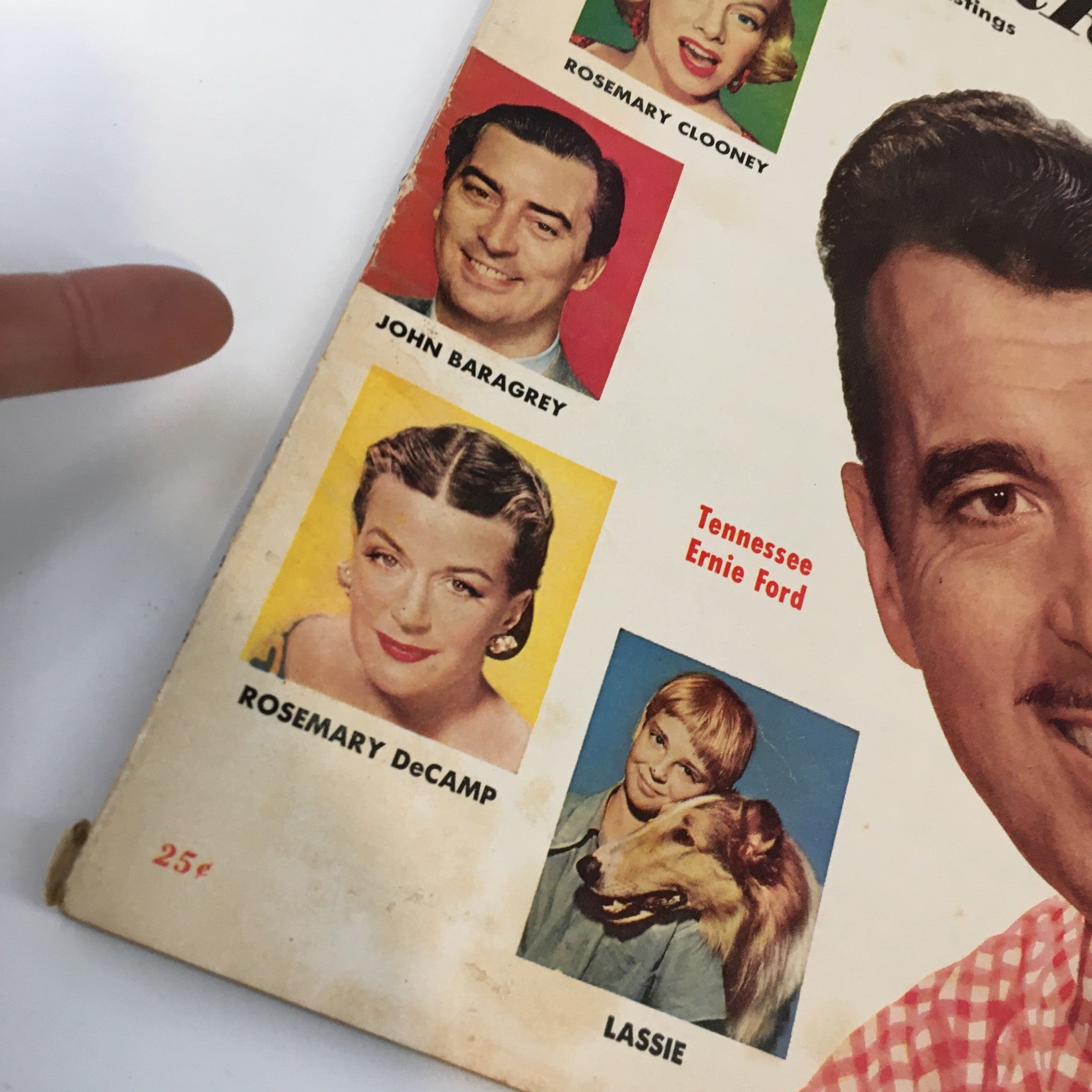 VTG TV Radio Mirror Magazine October 1955 Cover of Tennessee Ernie Ford No Label