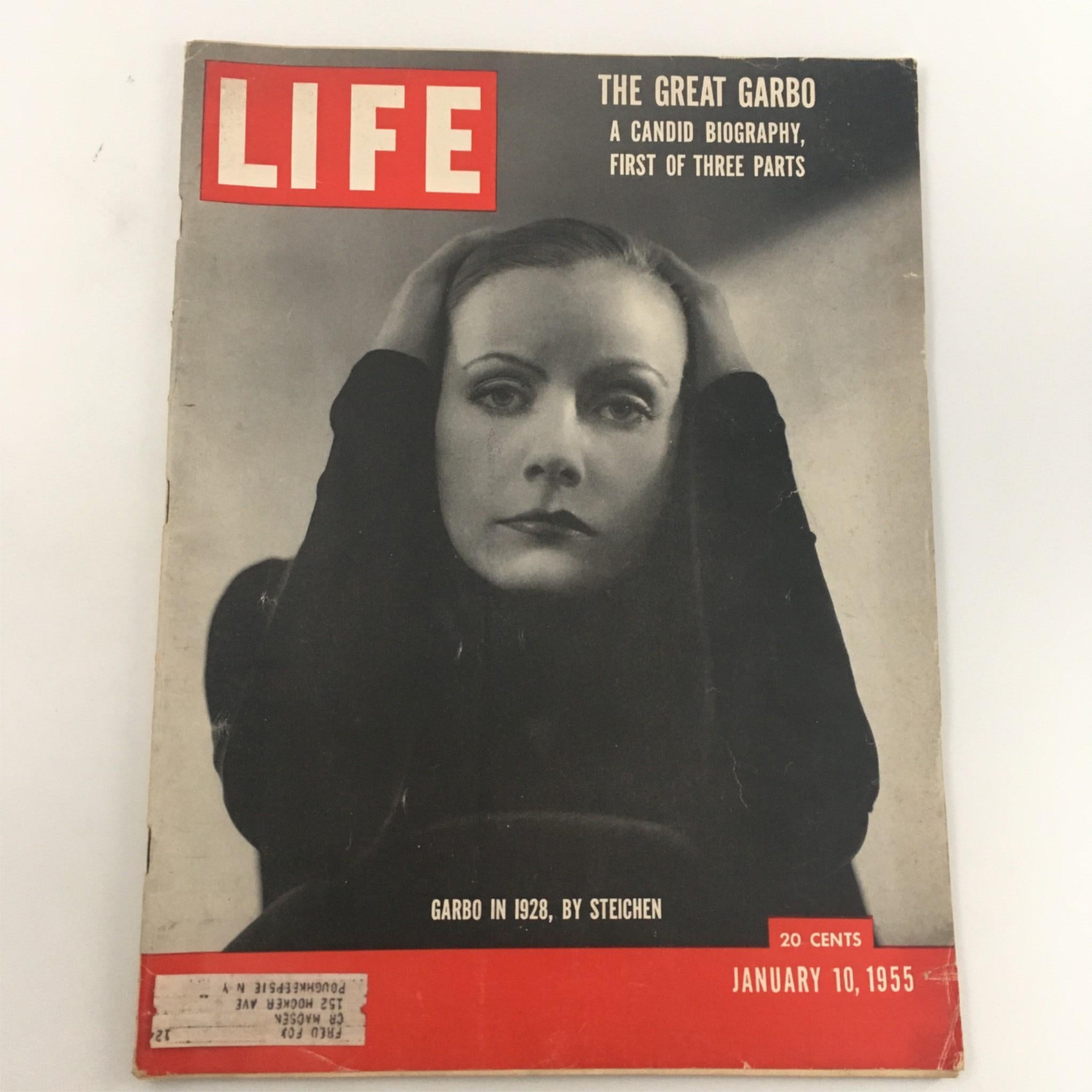 VTG Life Magazine January 10, 1955 Garbo in 1928 by Steichen