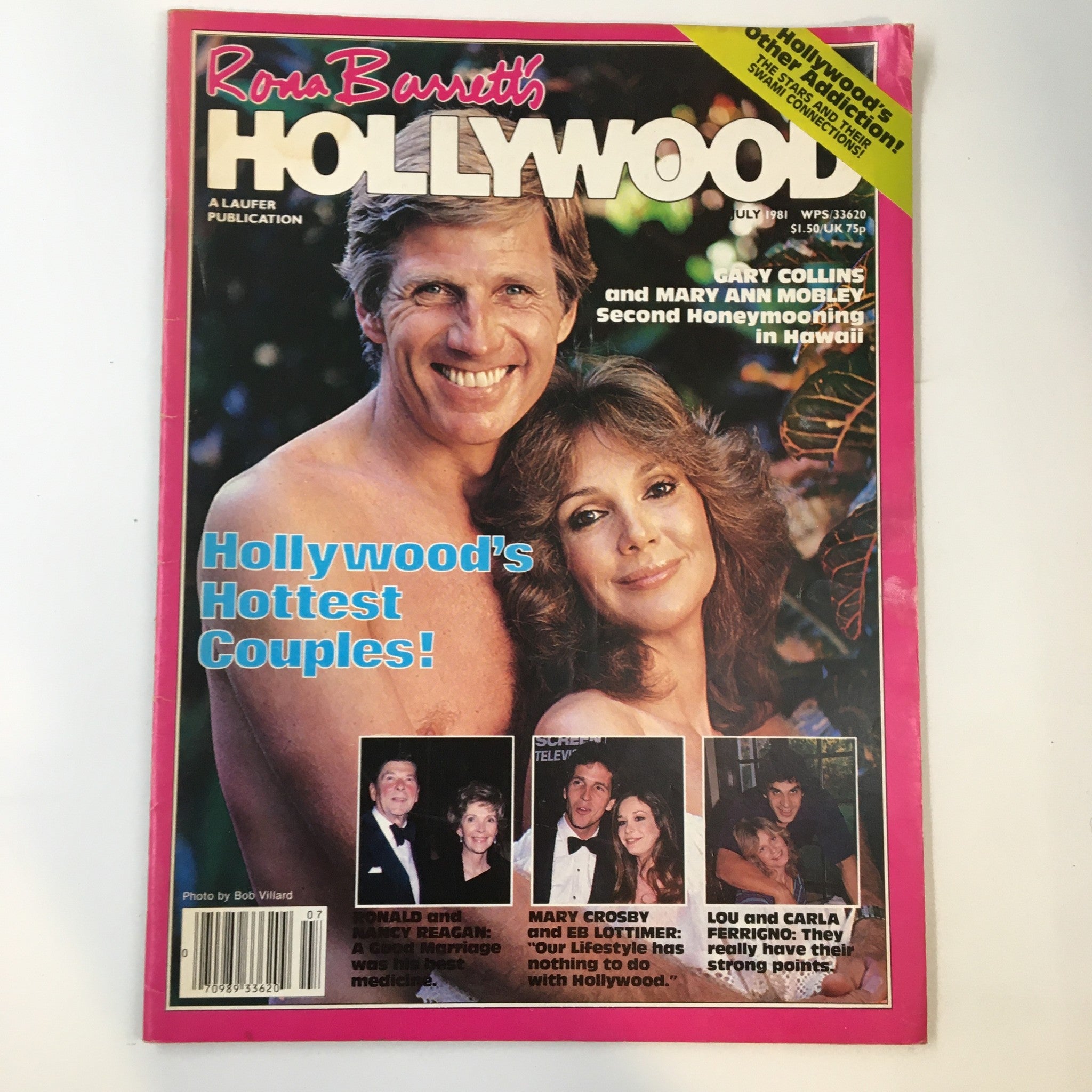 Rona Barrett's Hollywood Magazine July 1981 Gary Collins & Mary Mobley No Label