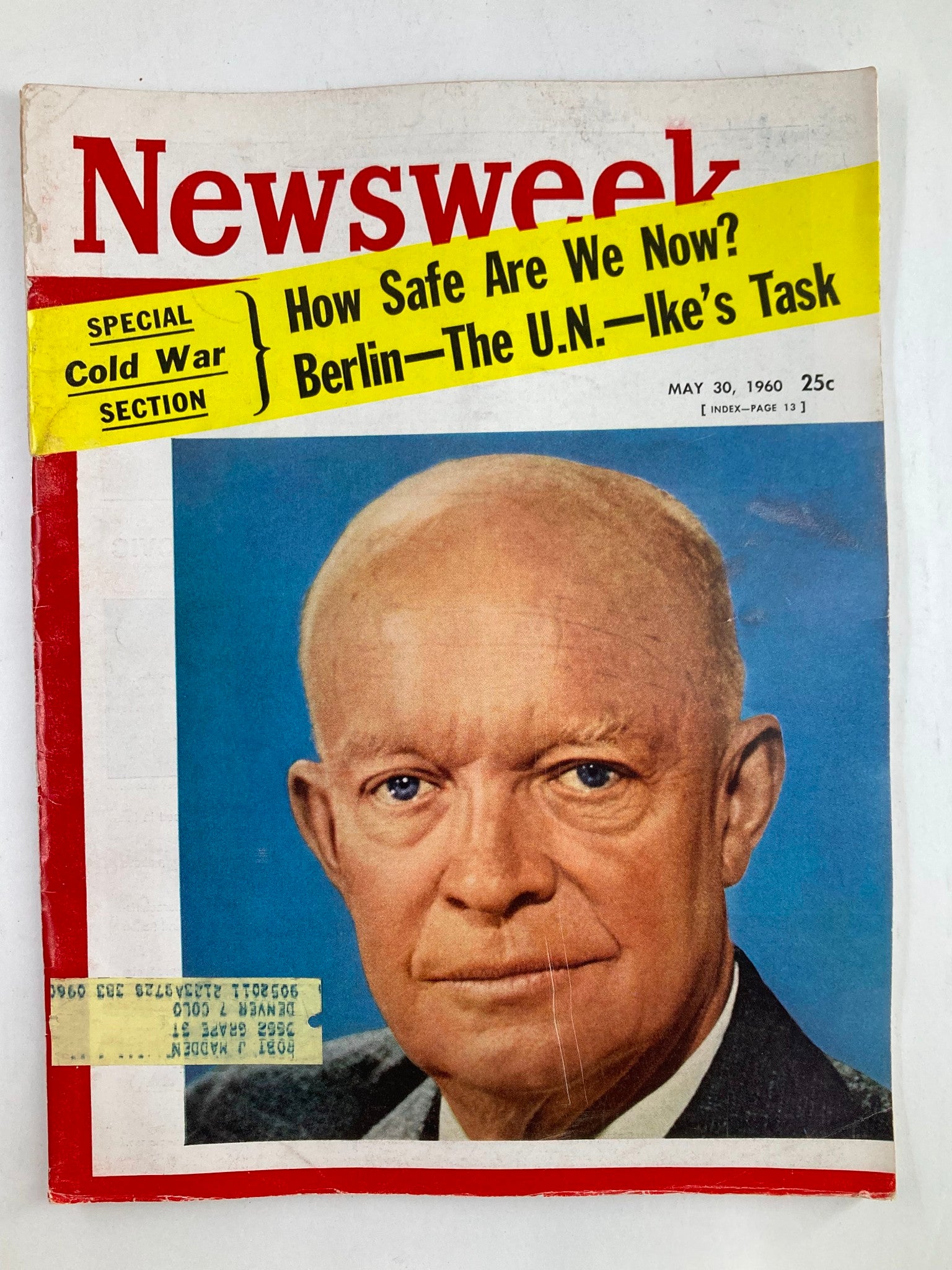 VTG Newsweek Magazine May 30 1960 Dwight 'Ike' Eisenhower