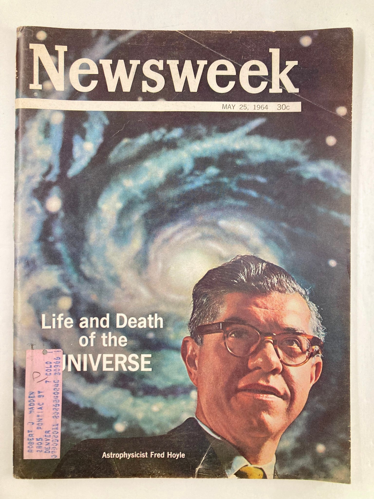 VTG Newsweek Magazine May 25 1964 Astrophycisist Fred Hoyle Universe Life Death