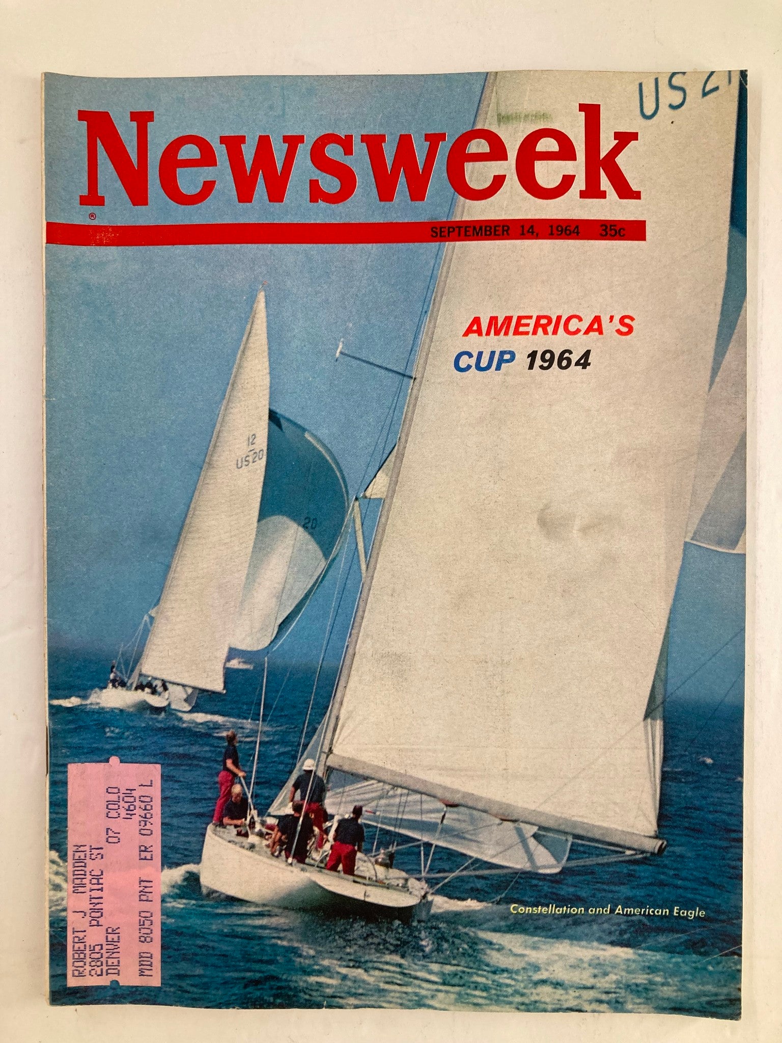 VTG Newsweek Magazine September 14 1964 Constellation and American Eagle