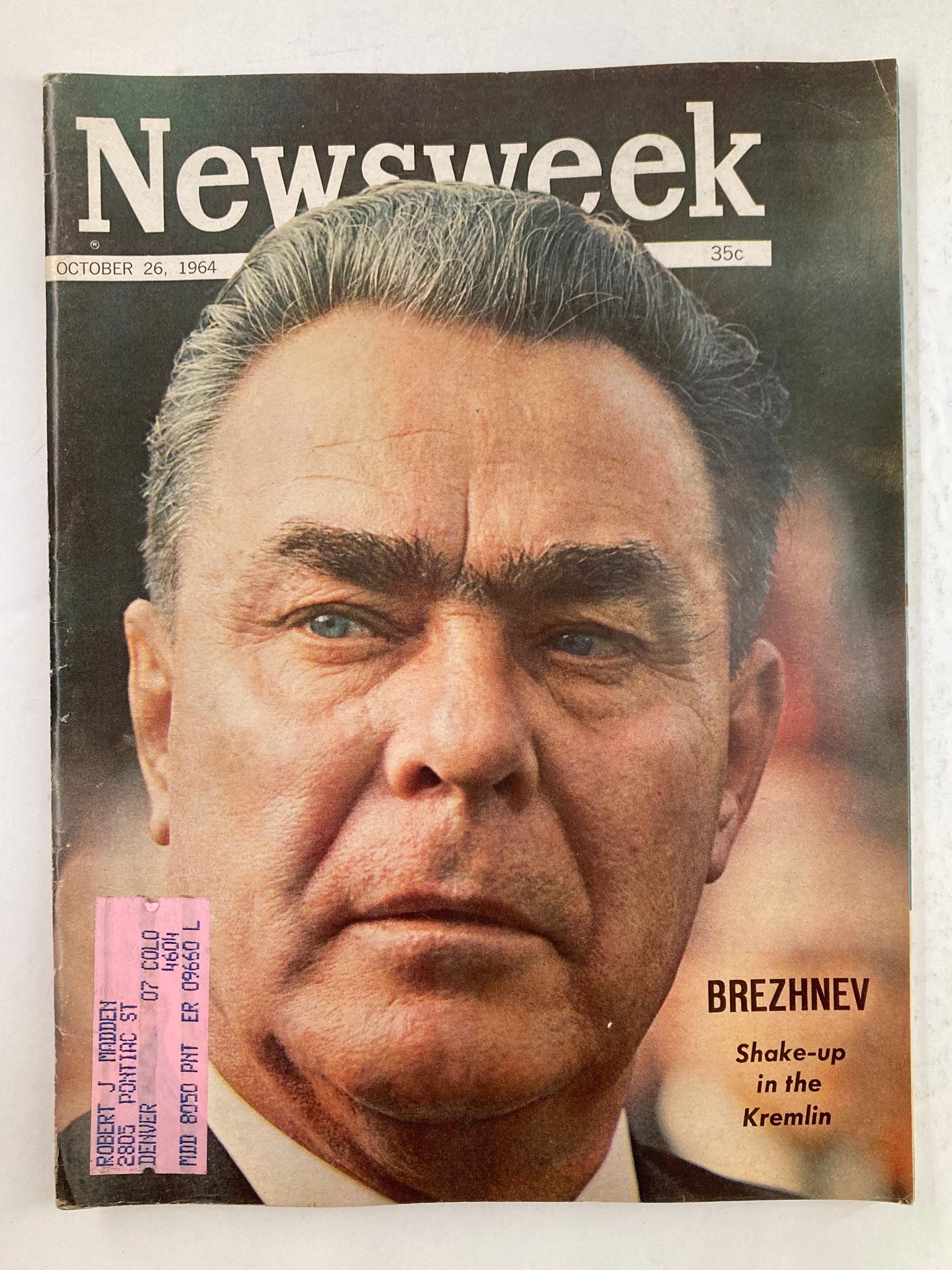 VTG Newsweek Magazine October 26 1964 Leonid Brezhnev Shake-Up in the Kremlin