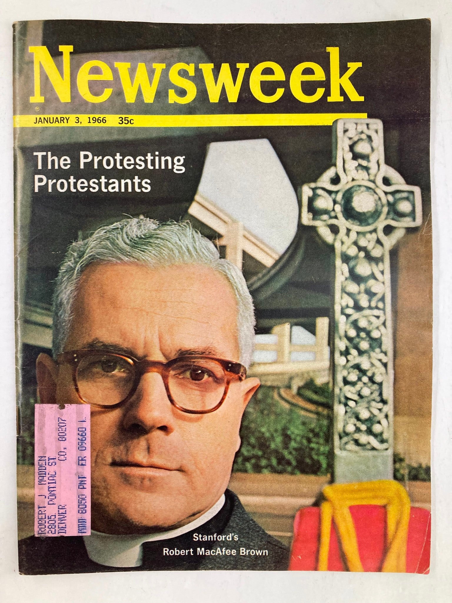 VTG Newsweek Magazine January 3 1966 Stanford's Robert MacAfee Brown