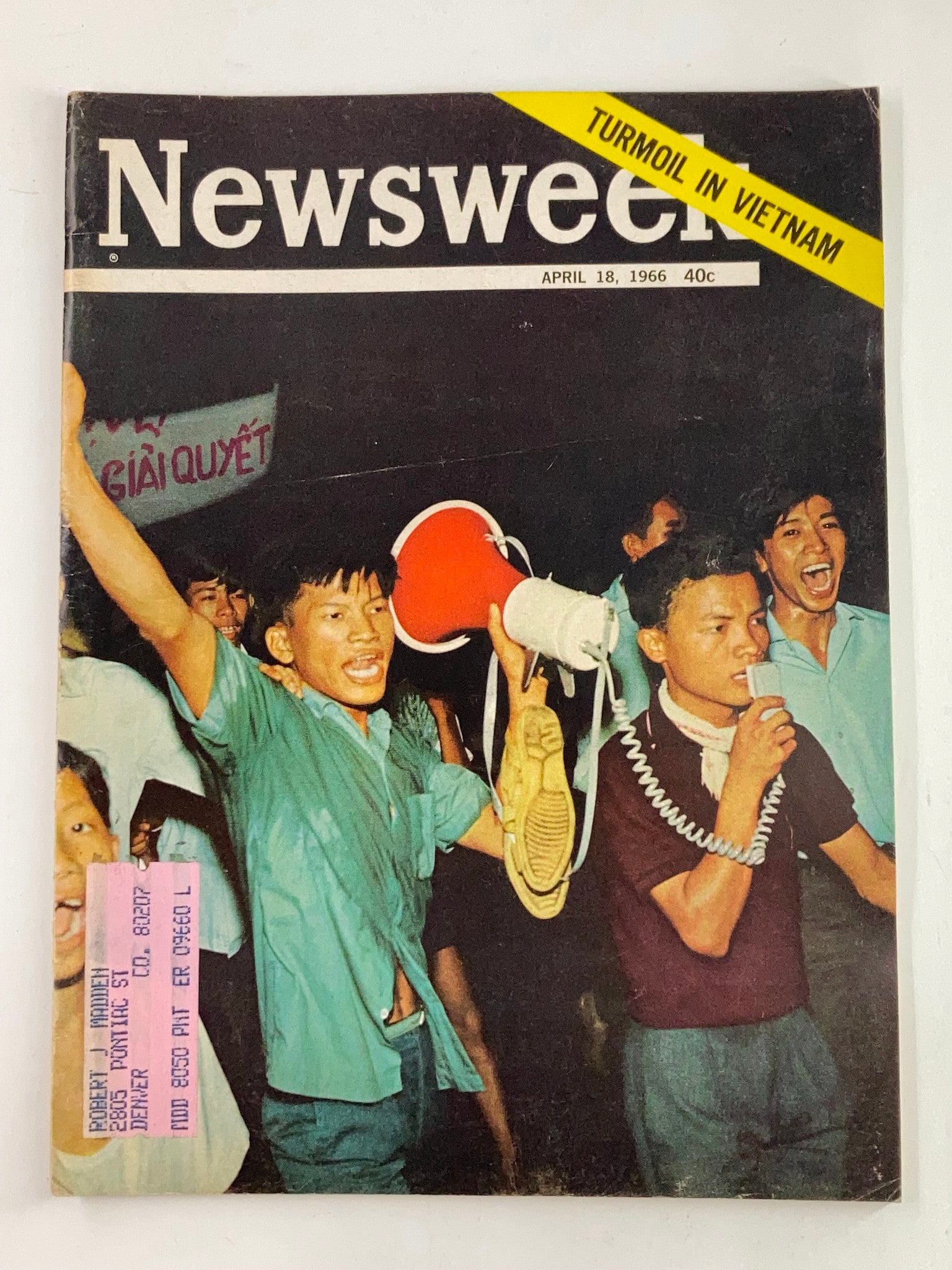 VTG Newsweek Magazine April 18 1966 Turmoil in Vietnam