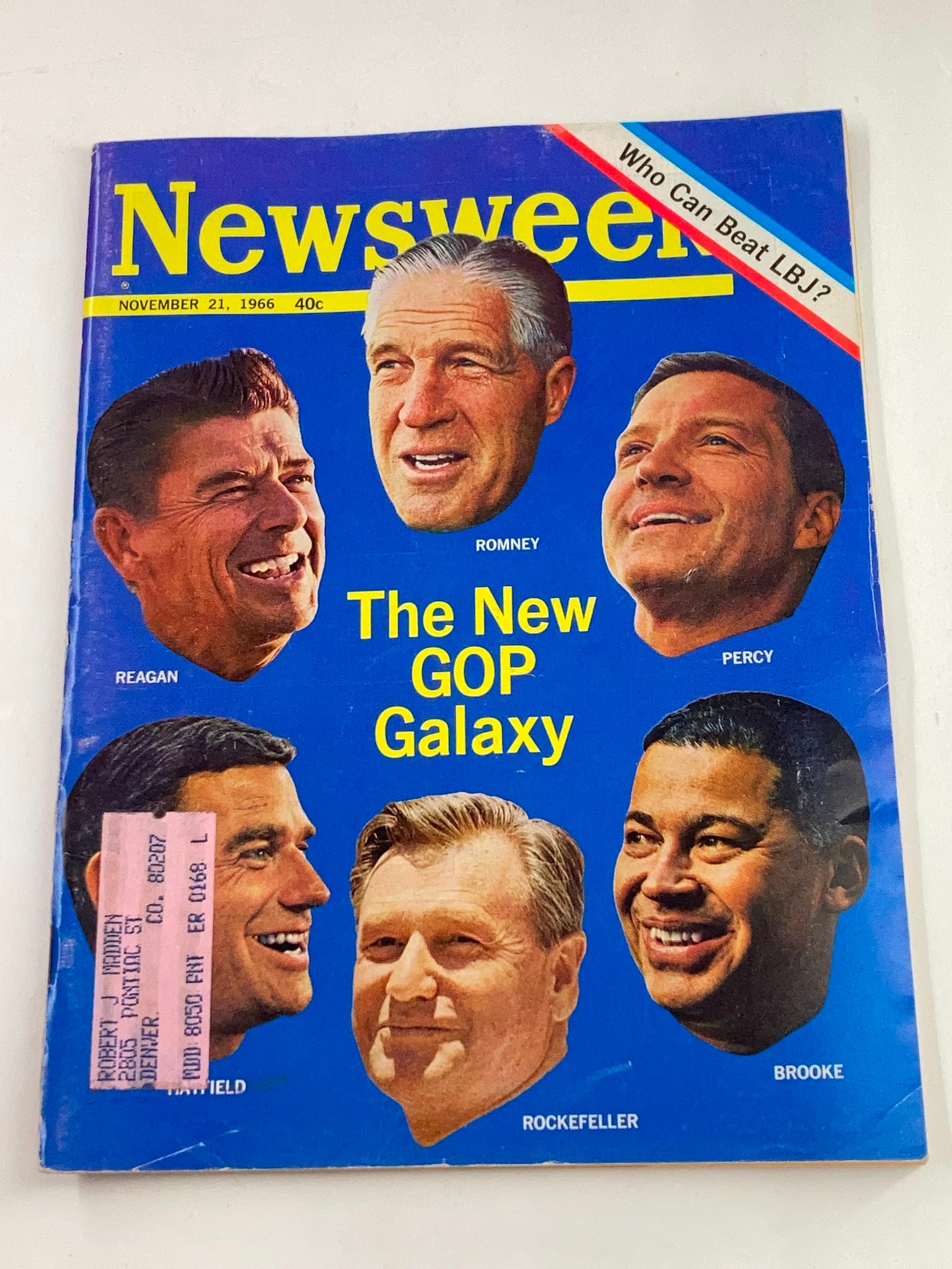 VTG Newsweek Magazine November 21 1966 Ronald Reagan The New GOP Galaxy