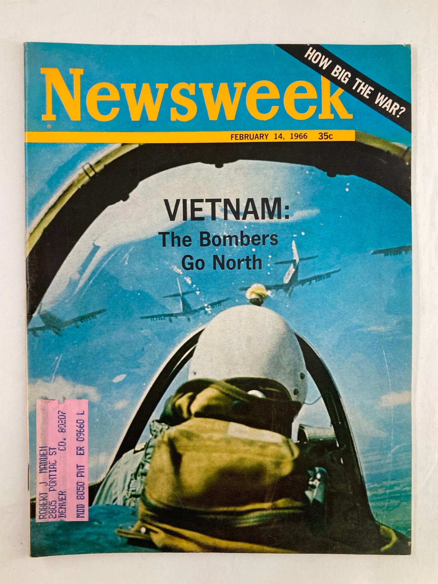 VTG Newsweek Magazine February 14 1966 Vietnam: The Bombers Go North