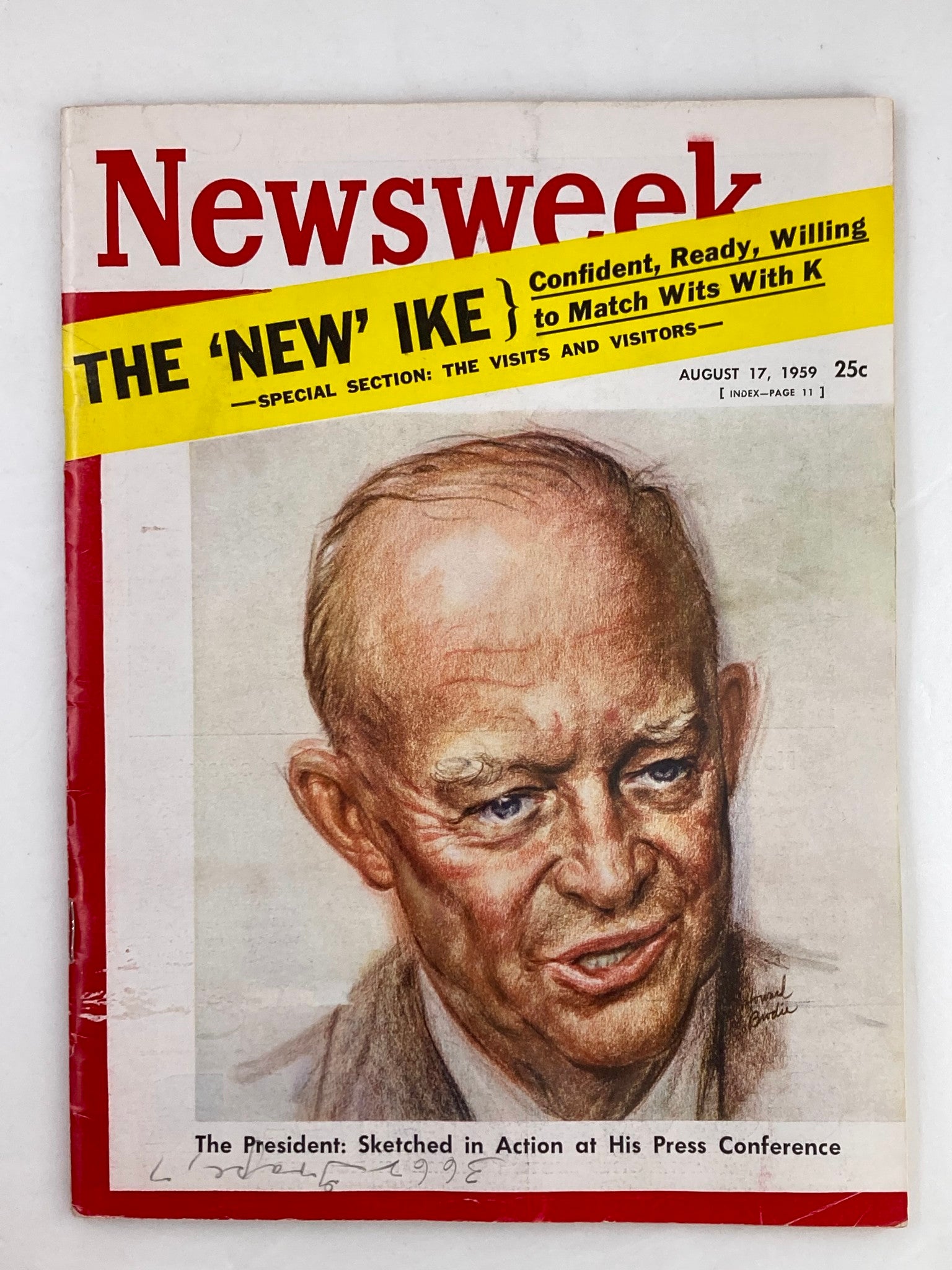 VTG Newsweek Magazine August 17 1959 The President Dwight Eisenhower