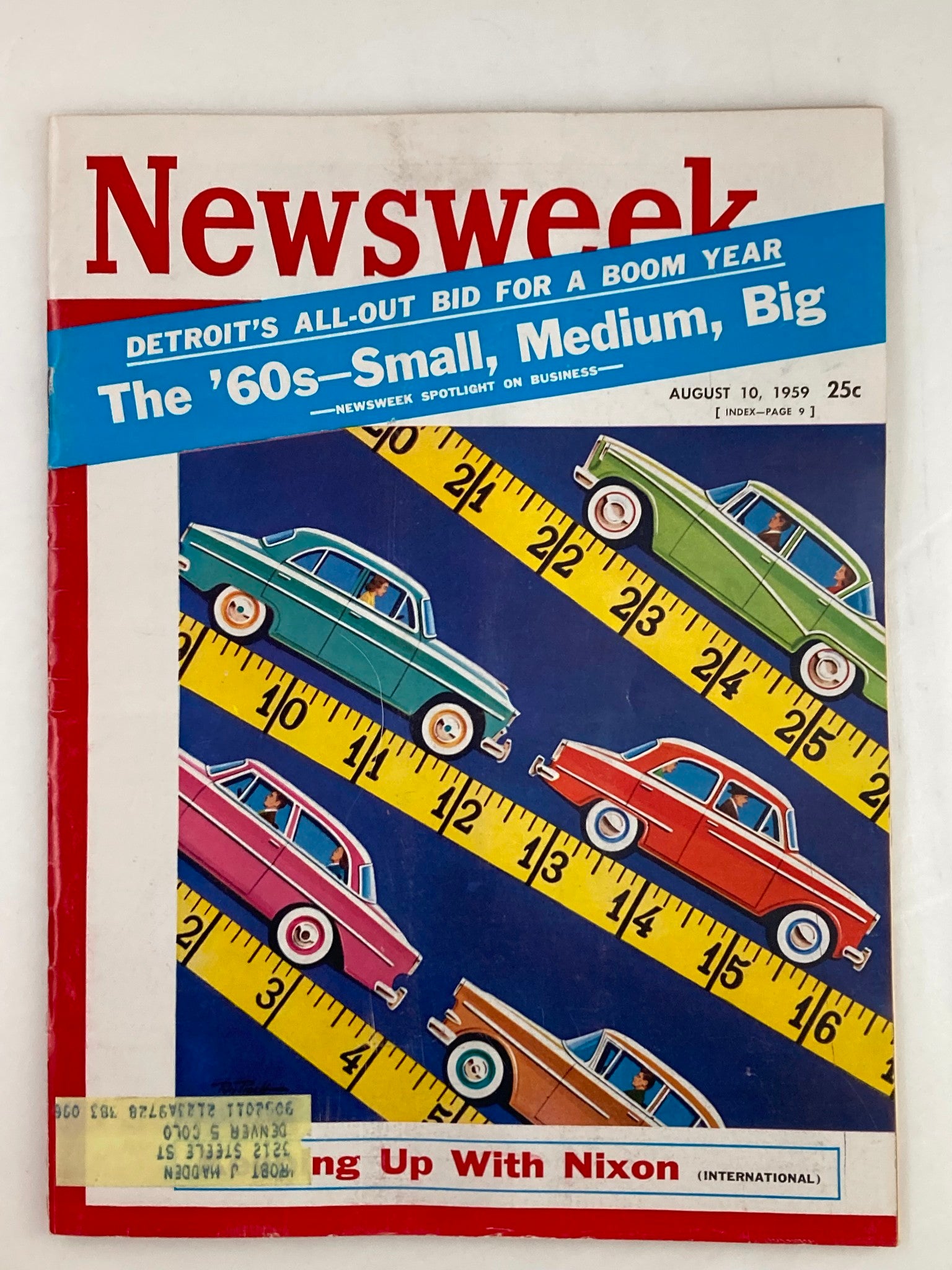 VTG Newsweek Magazine August 10 1959 The '60s Small, Medium and Big