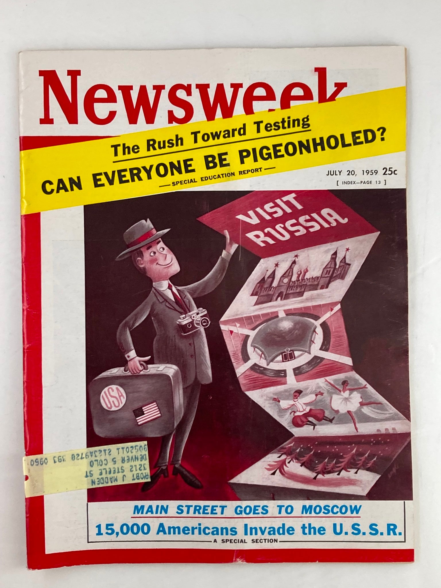 VTG Newsweek Magazine July 20 1959 The Rush Toward Testing