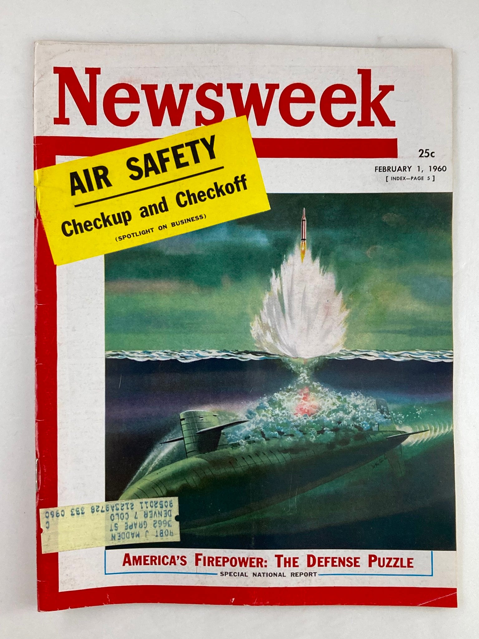 VTG Newsweek Magazine February 1 1960 America's Firepower The Defense Puzzle