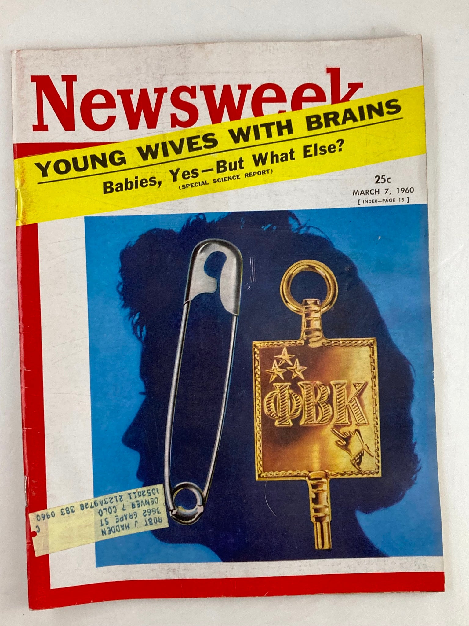 VTG Newsweek Magazine March 7 1960 Young Wives with Brains