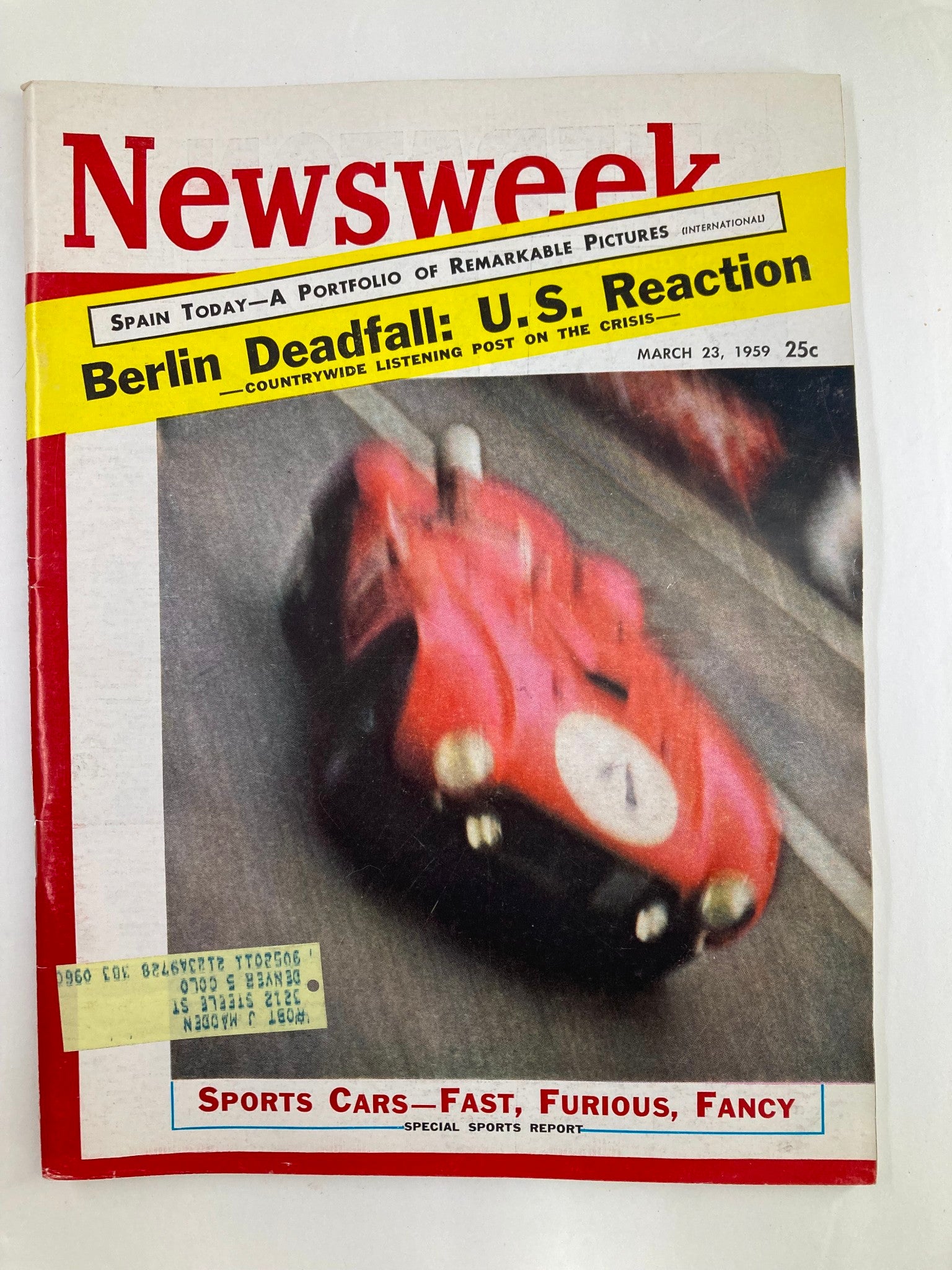 VTG Newsweek Magazine March 23 1959 Sports Cars Fast, Furious, Fancy