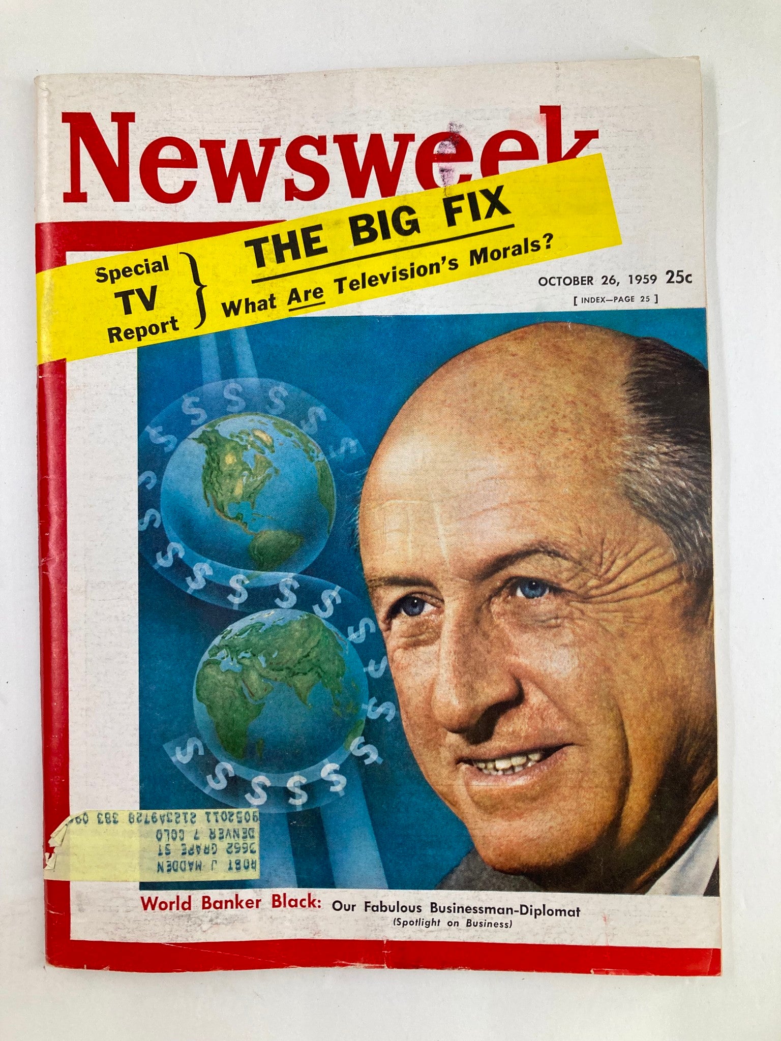 VTG Newsweek Magazine October 26 1959 The Big Fix What Are Television's Morals