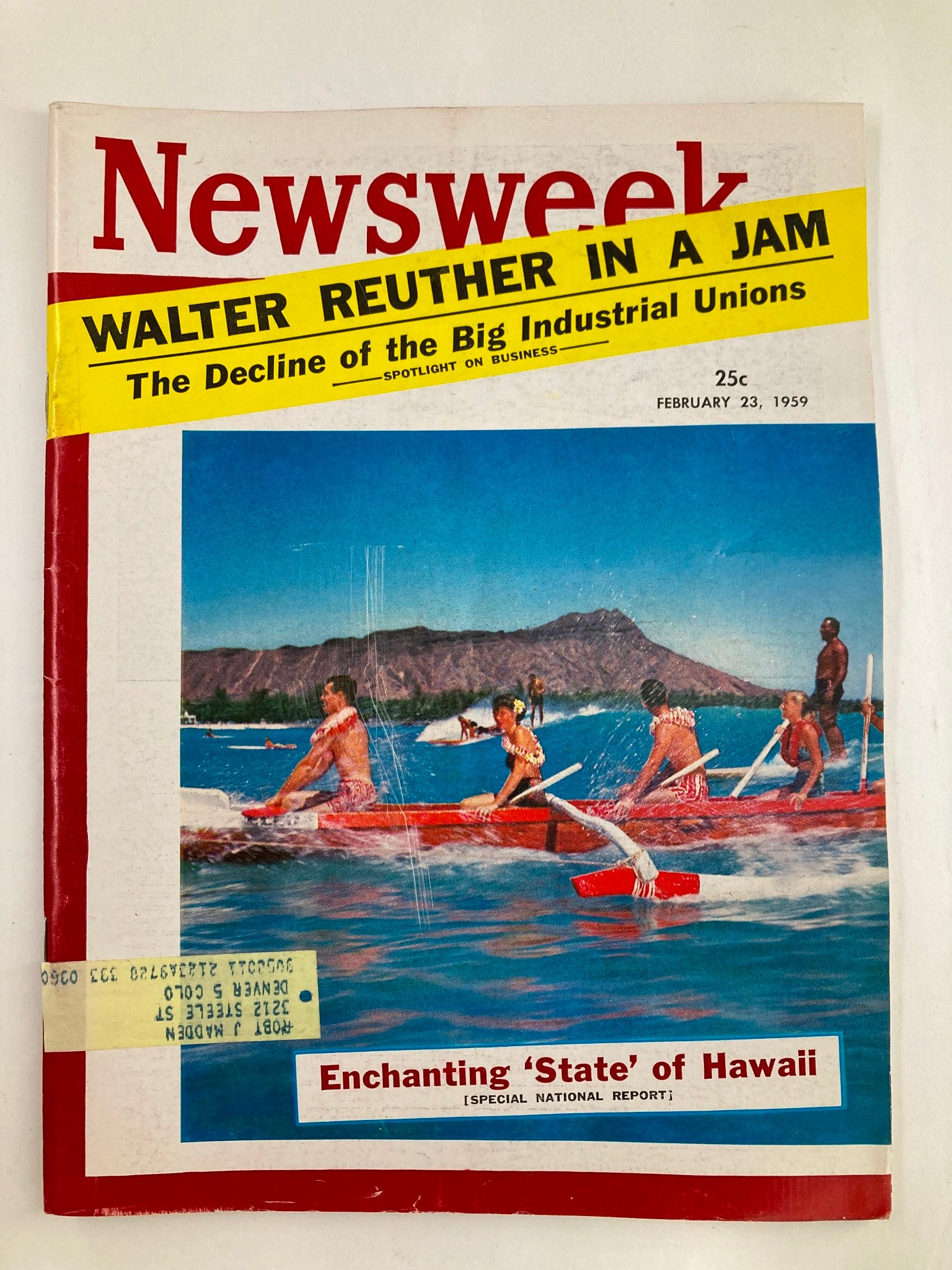 VTG Newsweek Magazine February 23 1959 Enchanting State of Hawaii