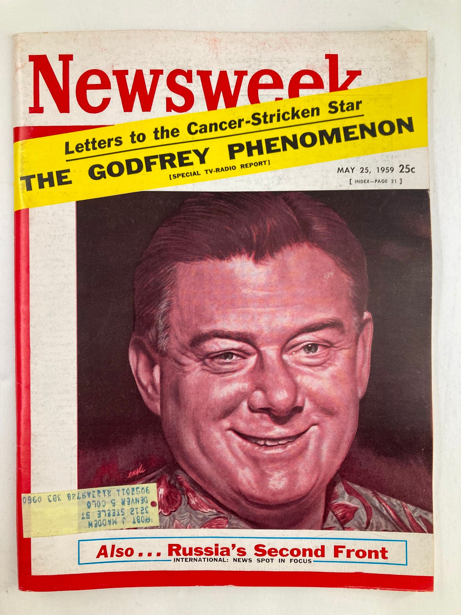 VTG Newsweek Magazine May 25 1959 The Godfrey Phenomenon