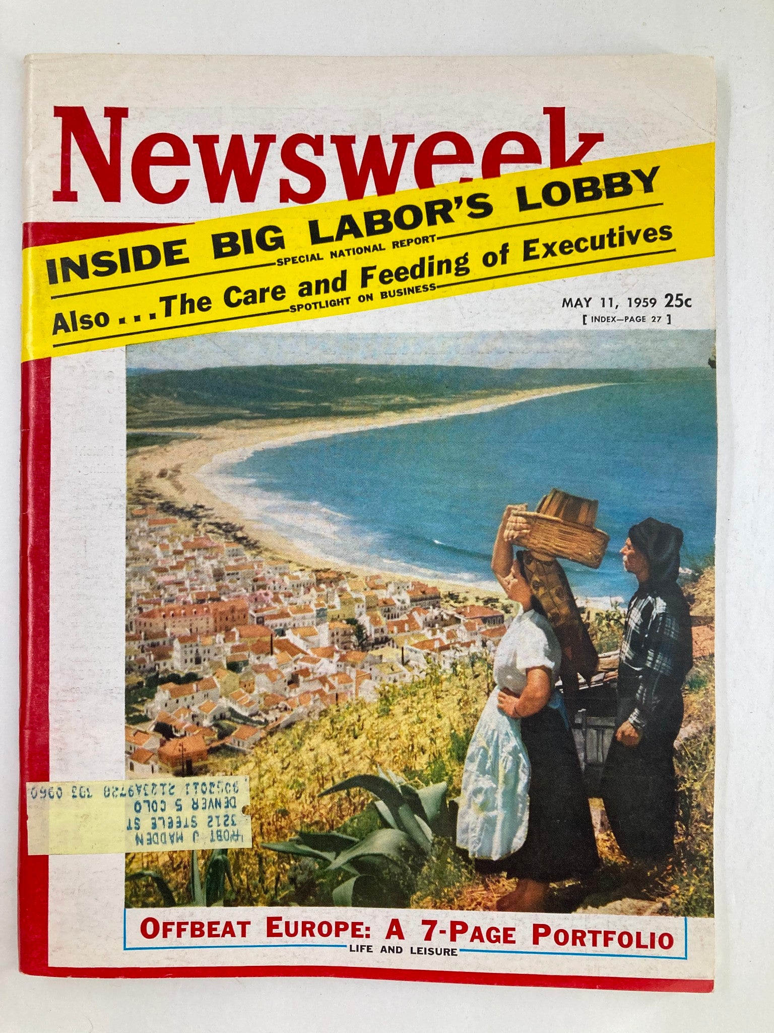 VTG Newsweek Magazine May 11 1959 Offbeat Europe & Inside Big Labor's Lobby