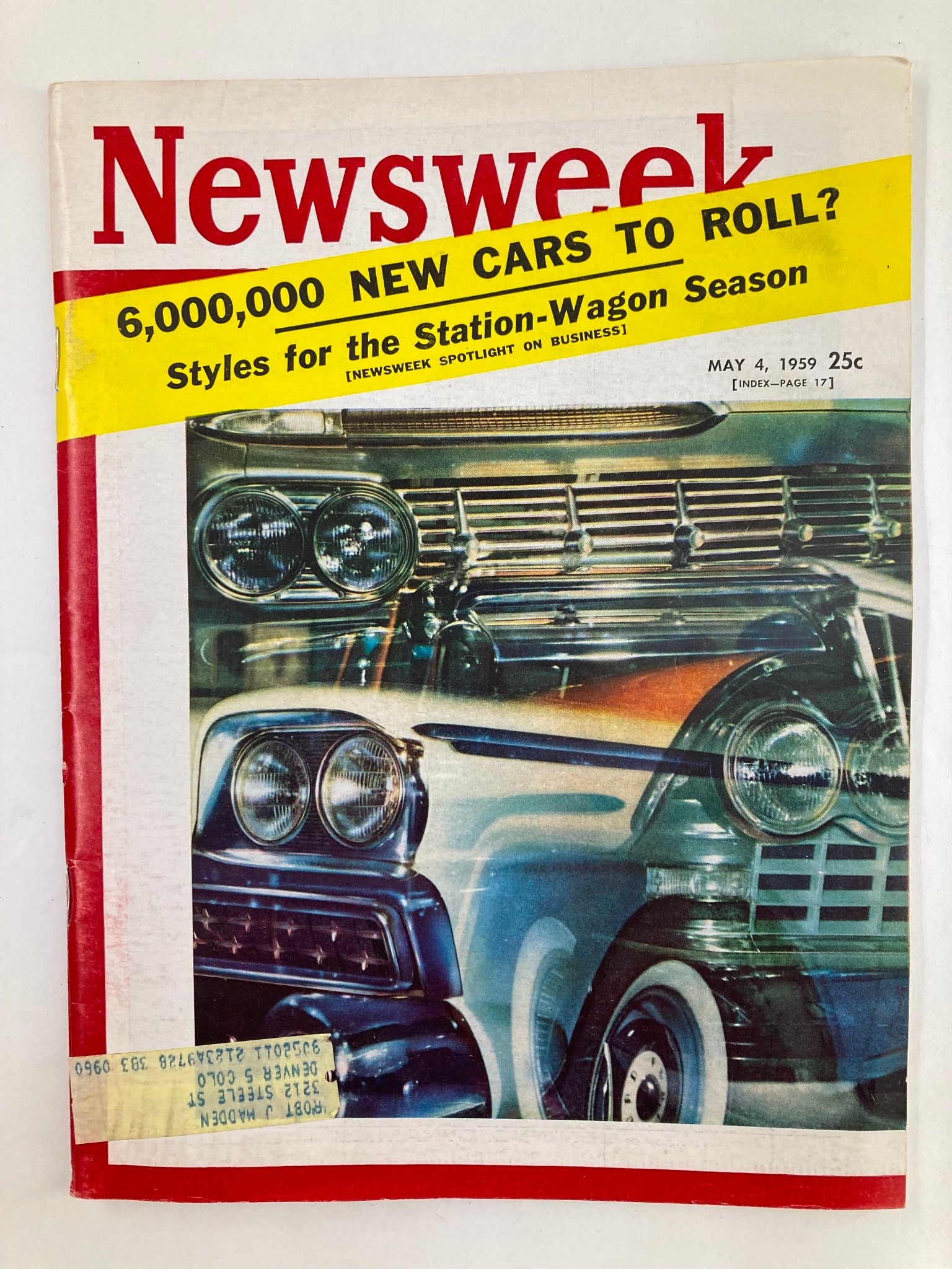 VTG Newsweek Magazine May 4 1959 Styles for the Station-Wagon Season