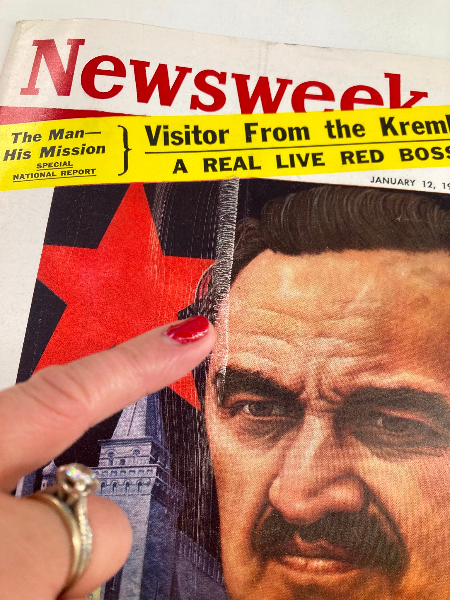 VTG Newsweek Magazine January 12 1959 Visitor From the Kremlin Real Red Boss