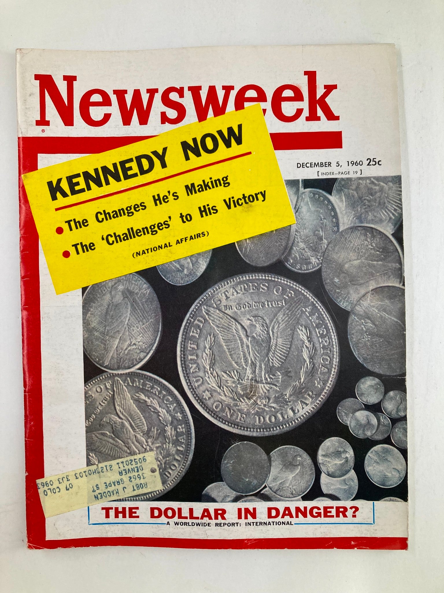 VTG Newsweek Magazine December 5 1960 The Dollar in Danger International