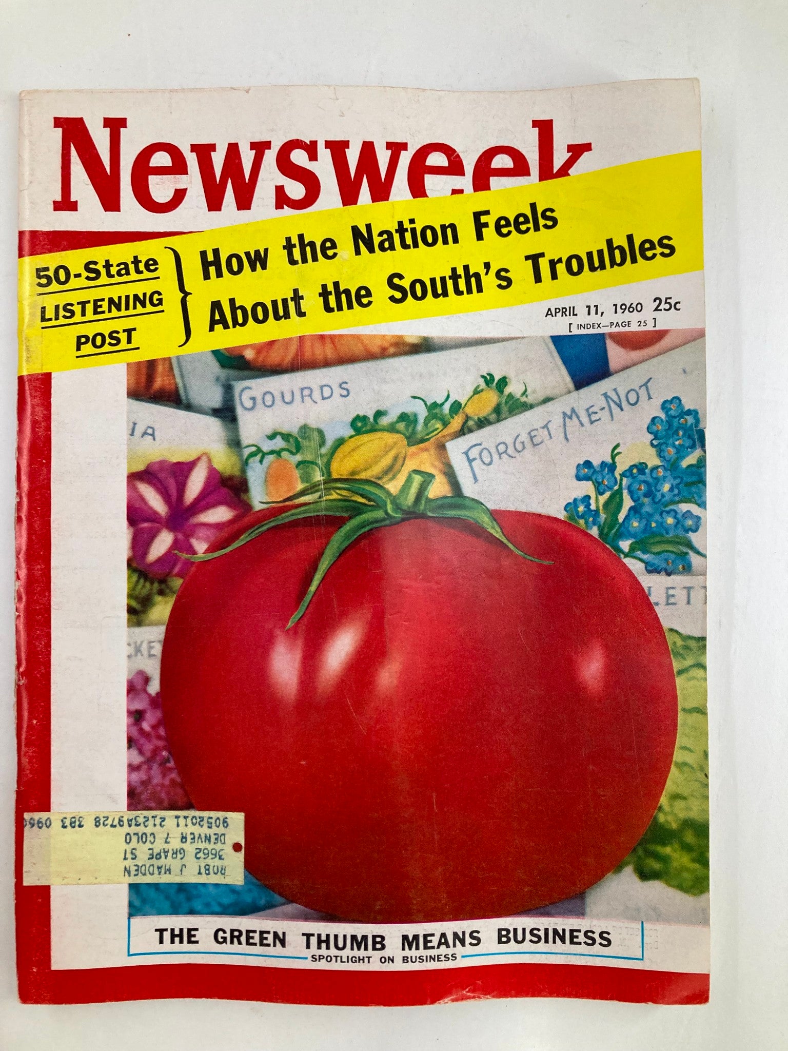 VTG Newsweek Magazine April 11 1960 The Green Thumb Means Business