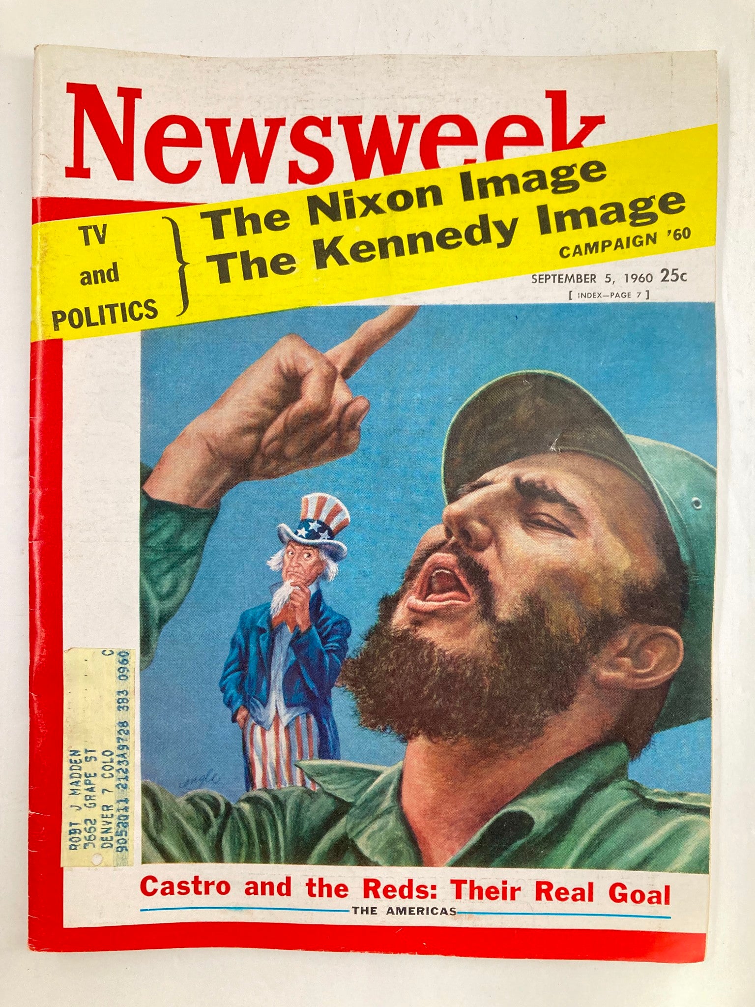 VTG Newsweek Magazine September 5 1960 Fidel Castro and The Reds Their Real Goal