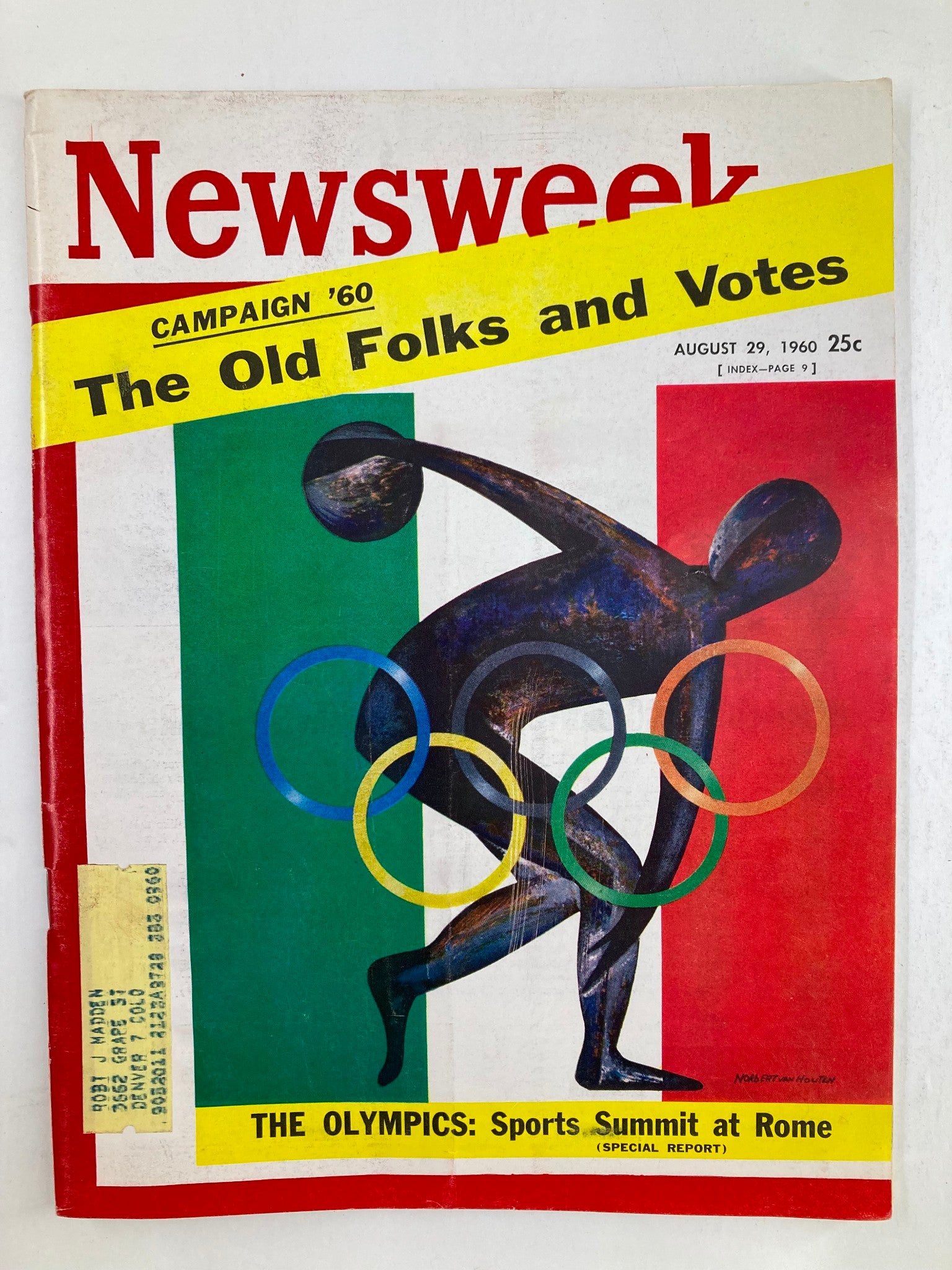 VTG Newsweek Magazine August 29 1960 The Olympics Sports Summit at Rome