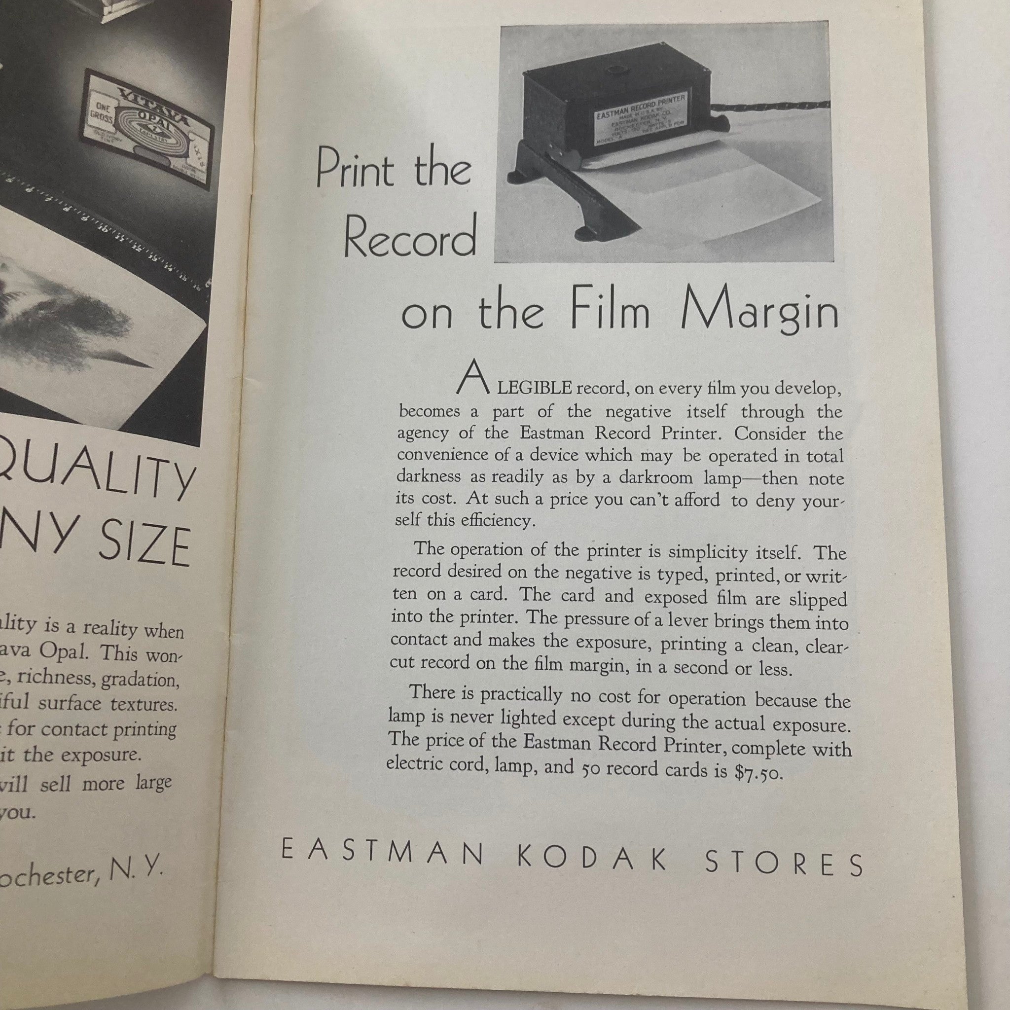 VTG Photographic Review Magazine January 1933 The Film Margin No Label