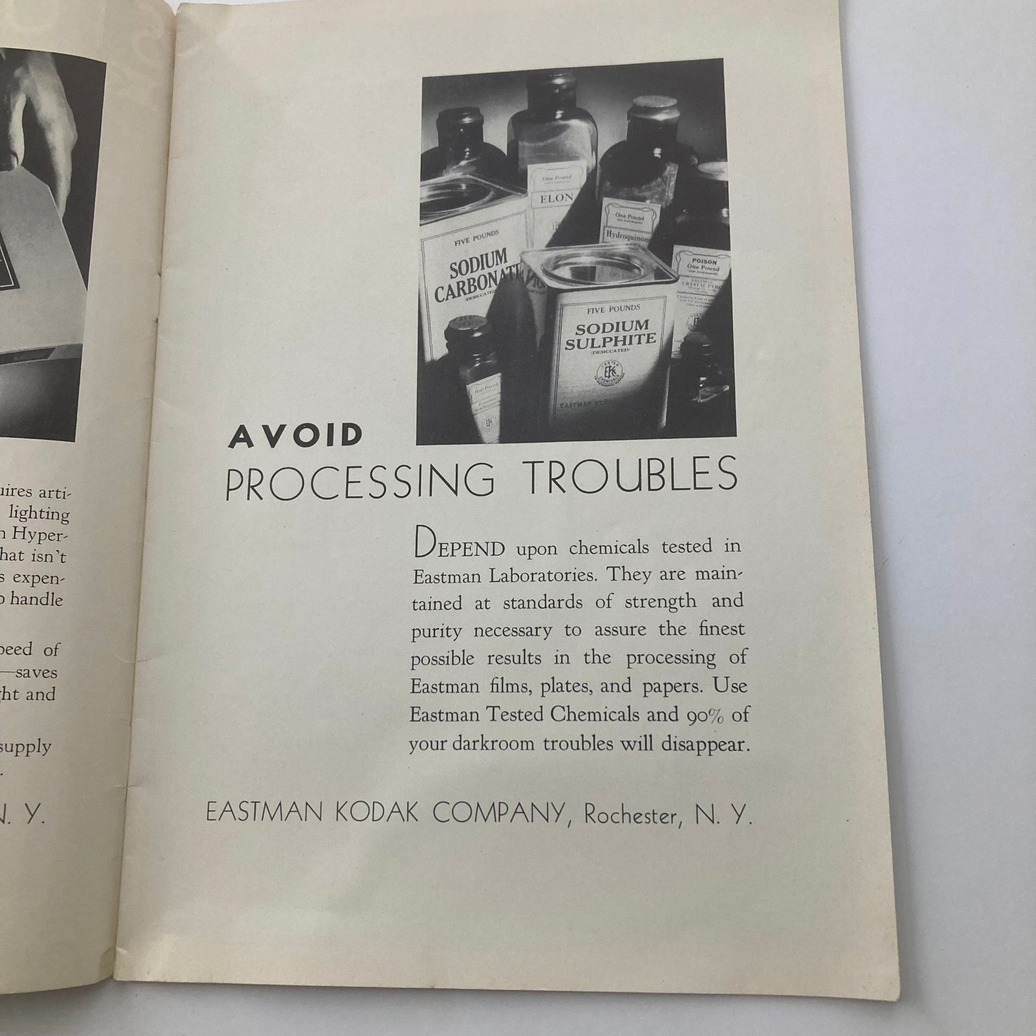 VTG Studio Light Magazine Jannuary 1933 Avoid Processing Troubles No Label