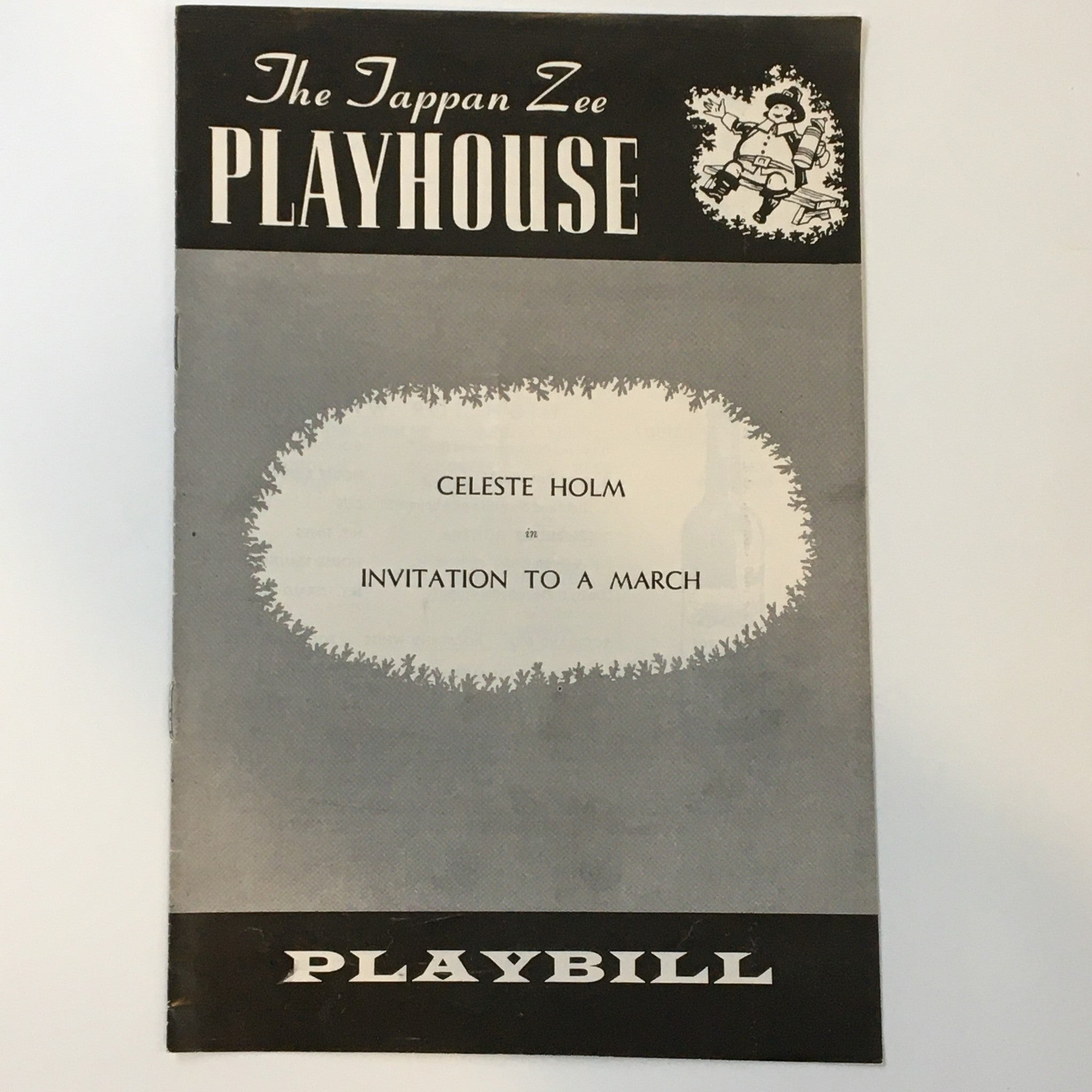 1961 Playbill The Tappan Zee Playhouse Invitation to a March by Willis Sammons