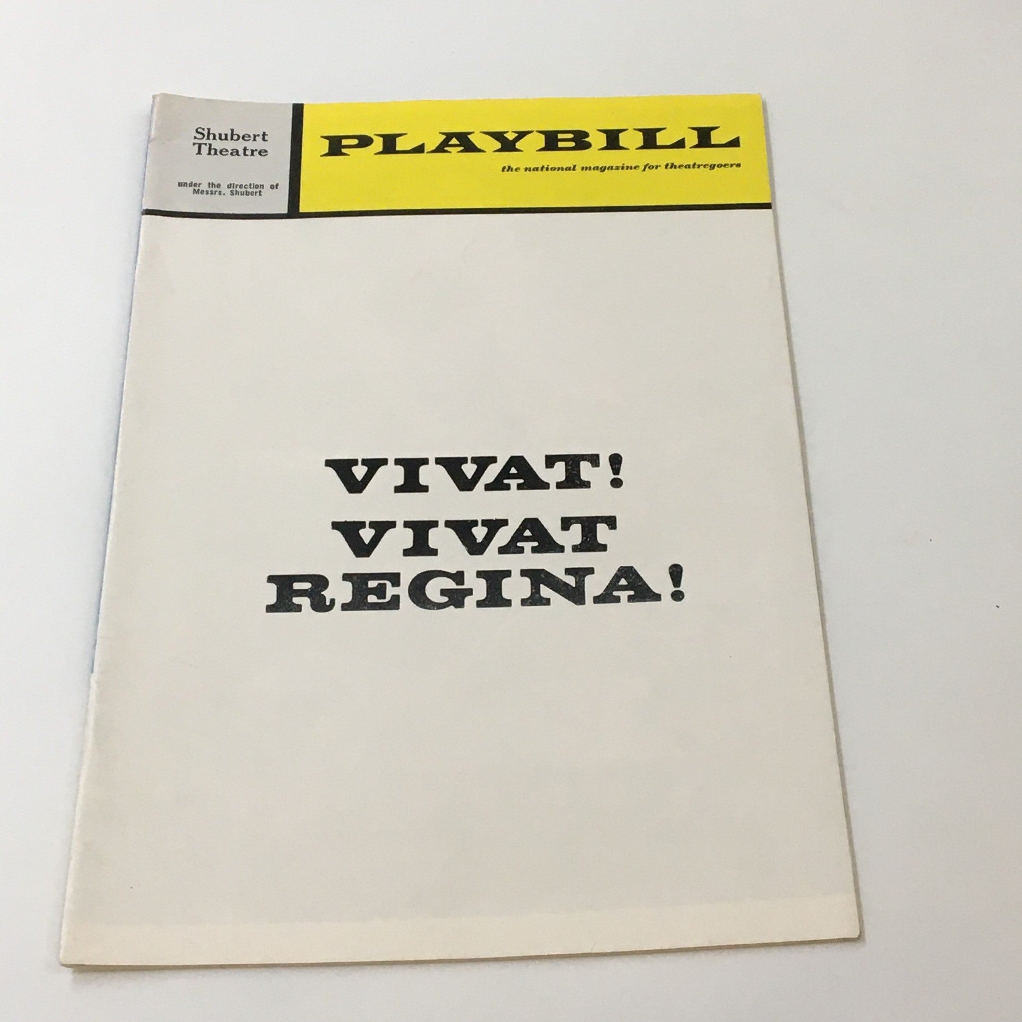 1972 Playbill Shubert Theatre Claire Bloom in Vivat Vivat Regina by Robert Bolt