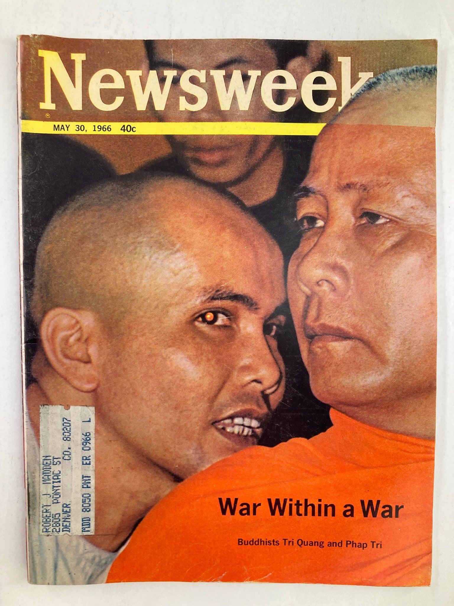 VTG Newsweek Magazine May 30 1966 Buddhists Tri Quang and Phap Tri