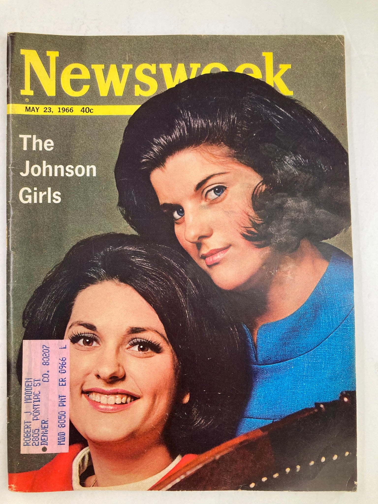 VTG Newsweek Magazine May 23 1966 The Johnson Girls