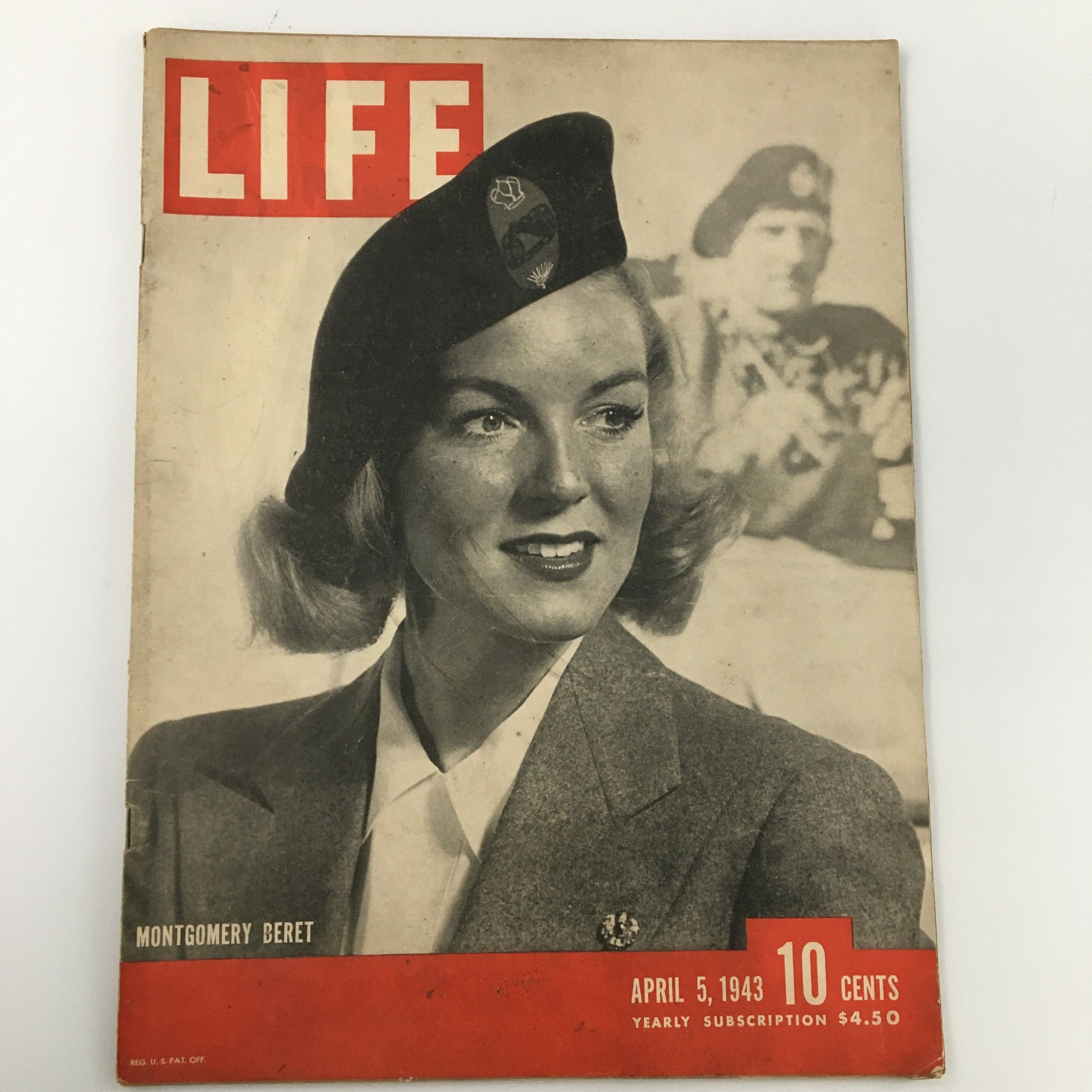 VTG Life Magazine April 5 1943 Montgomery Beret Feature Newsstand