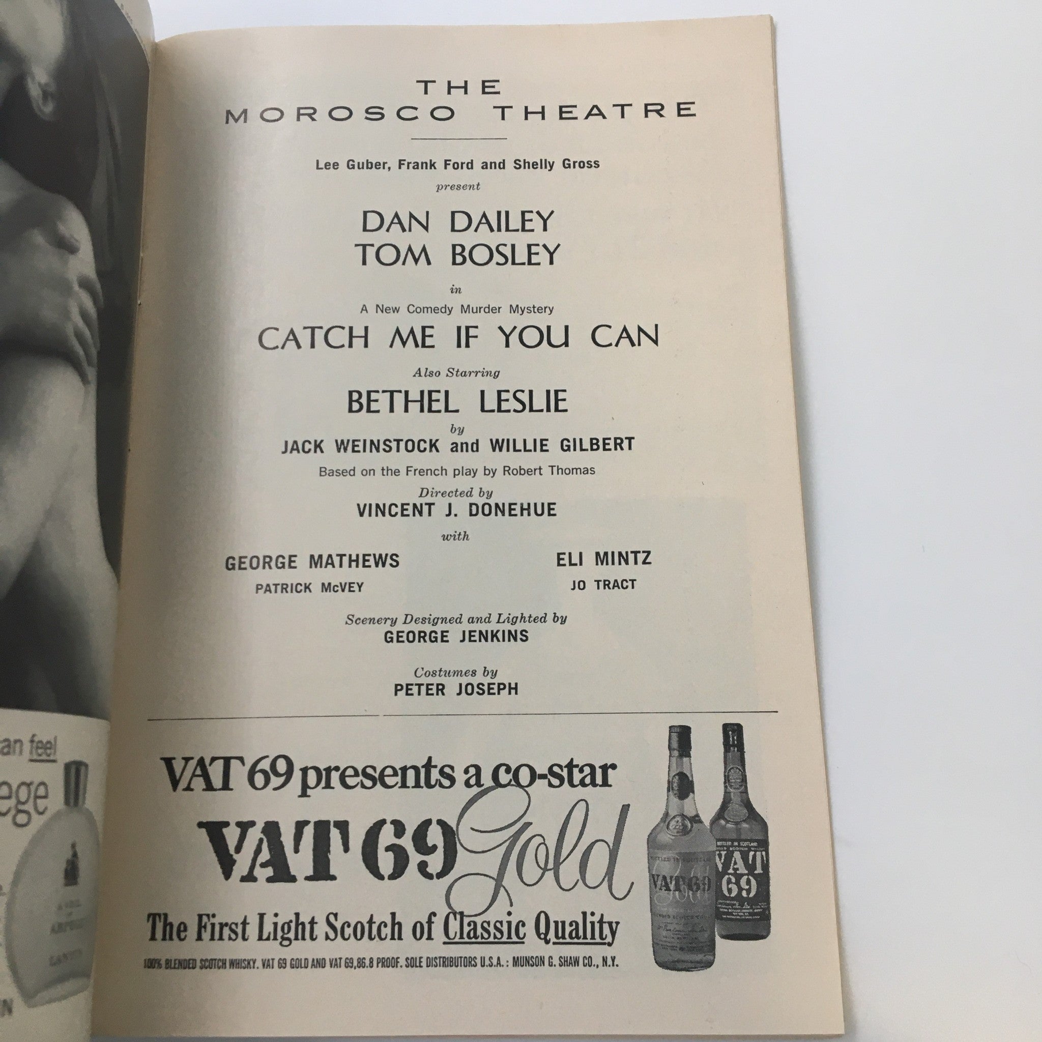 1965 Playbill The Morosco Theatre Catch Me If You Can by Vincent J. Donehue