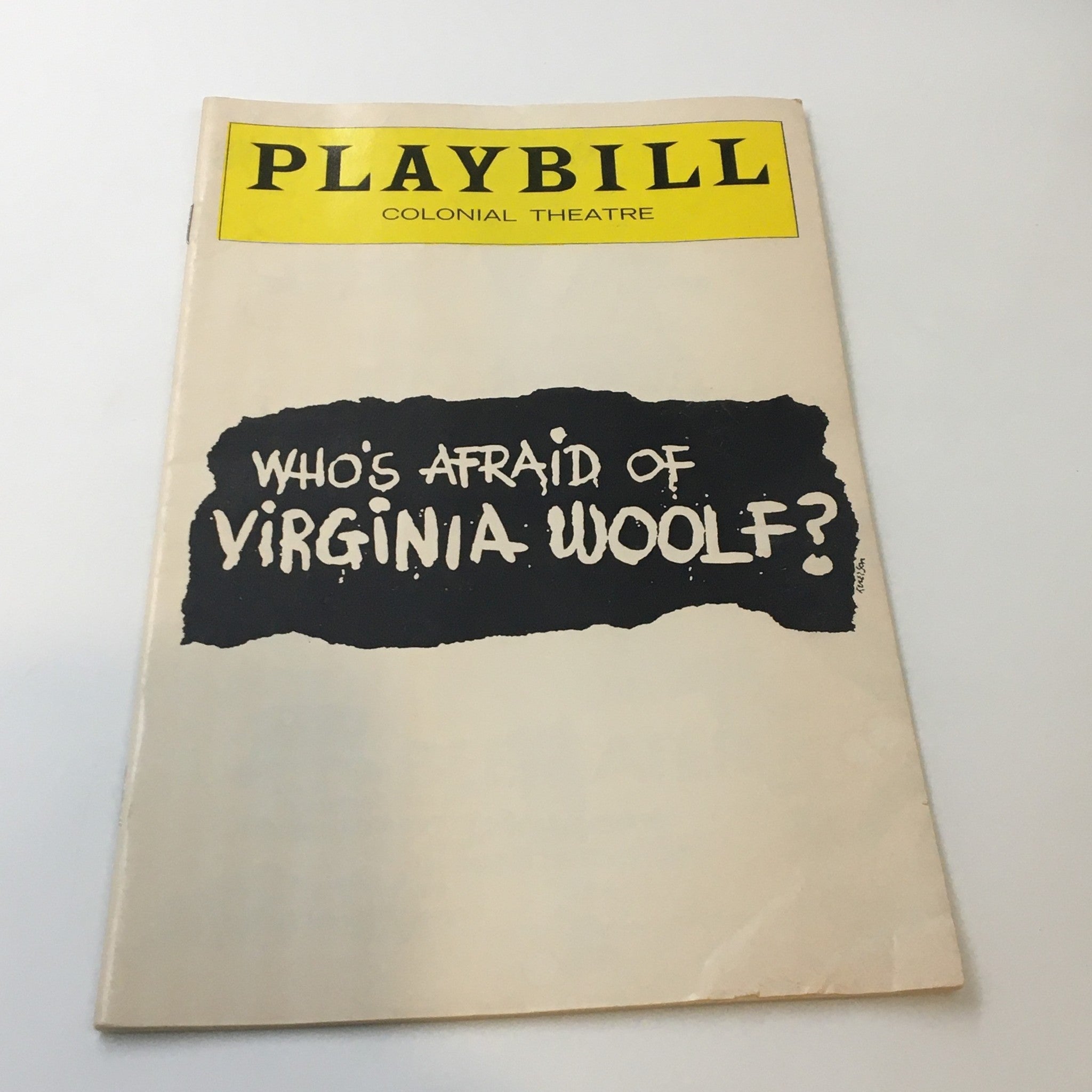 1976 Playbill The Colonial Theatre Edward Albee's Who's Afraid of Virginia Wolf