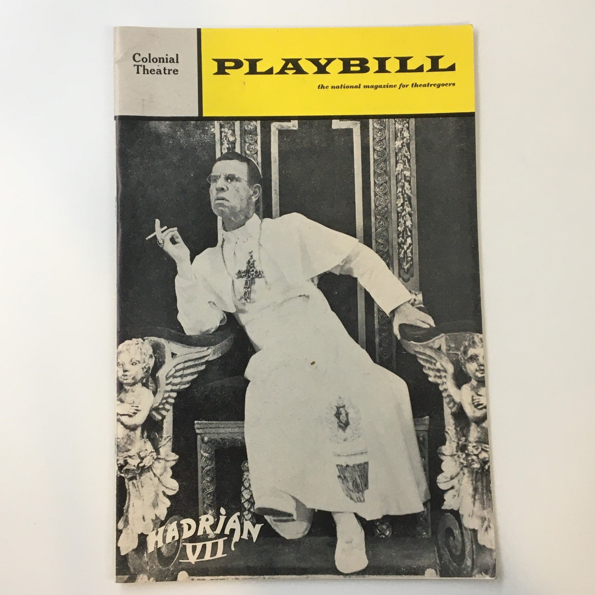 1970 Playbill The Colonial Theatre Hume Cronyn in Hadrian VII by Peter Luke