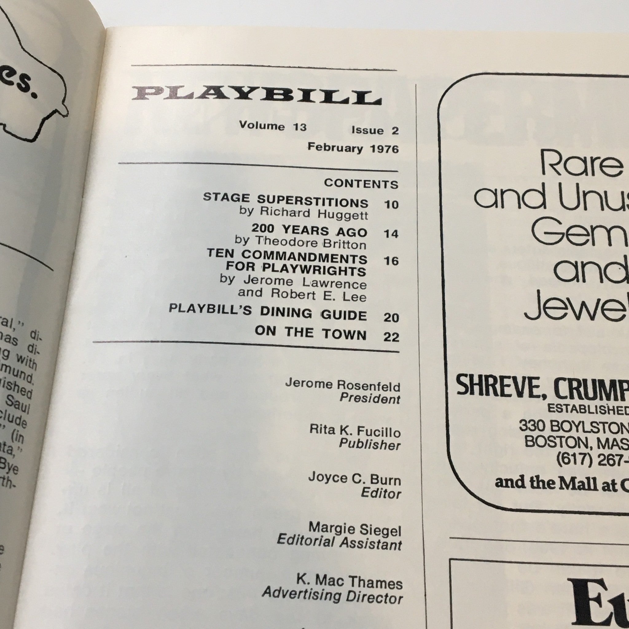 1976 Playbill Shubert Theatre Elie Wiesel's Zalmen or The Madness of God