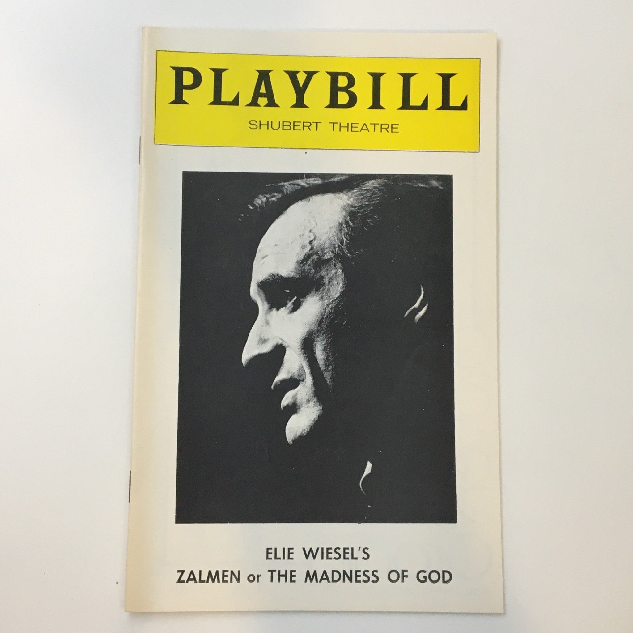 1976 Playbill Shubert Theatre Zalmen or The Madness of God by Joseph Wiseman