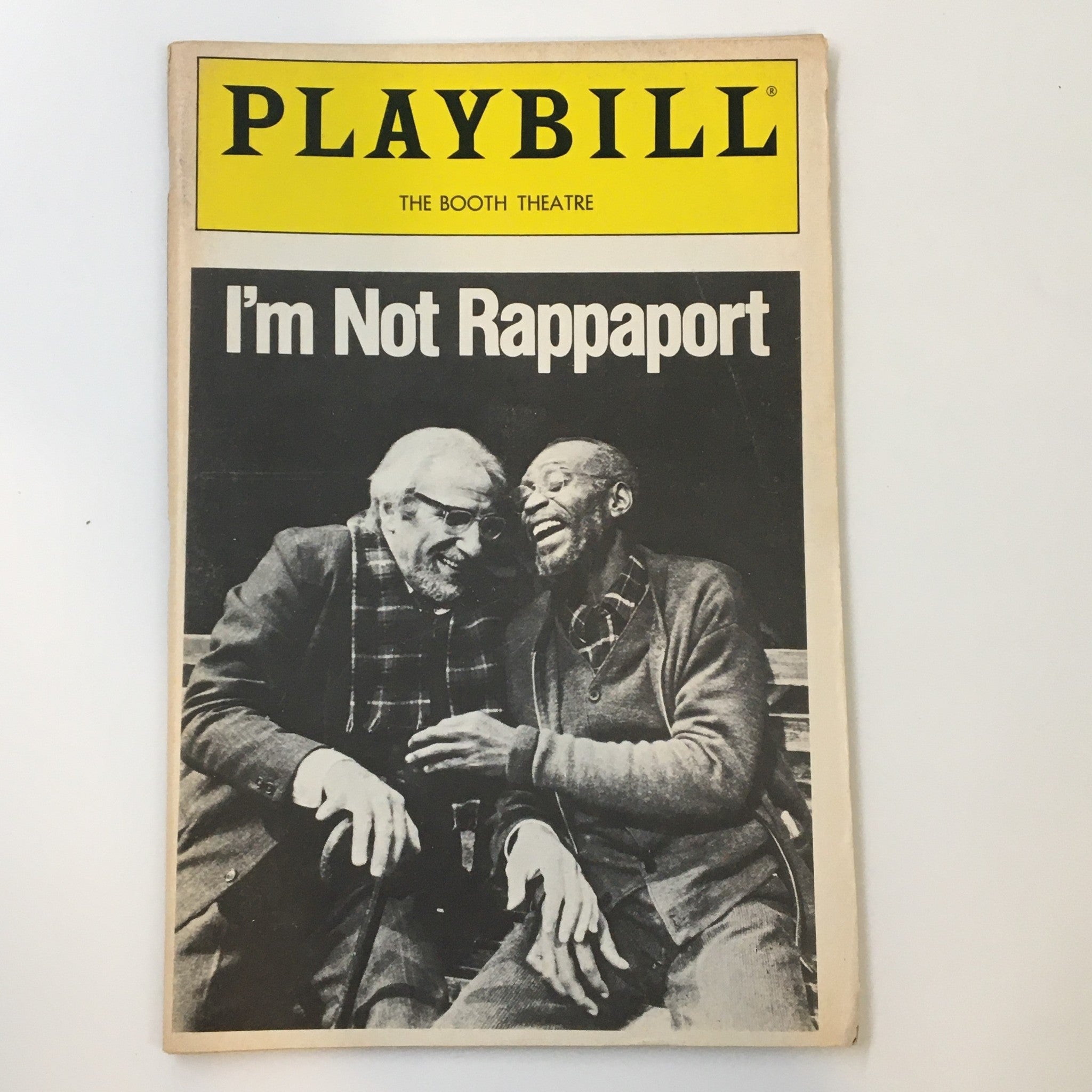 1986 Playbill The Booth Theatre Judd Hirsch & Cleavon Little I'm Not Rappaport