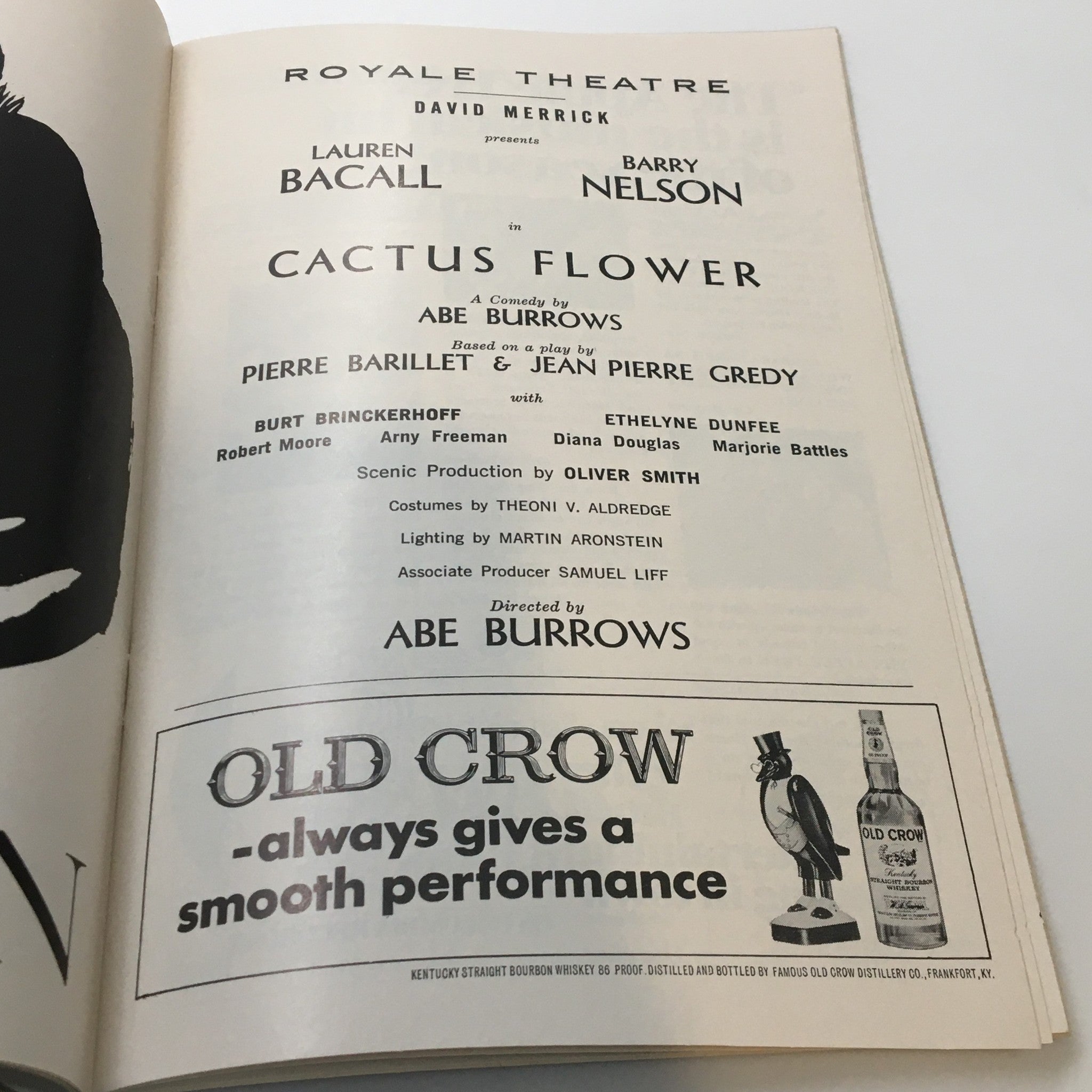 1967 Playbill Royale Theatre Lauren Bacall in Cactus Flower by Abe Burrows VG