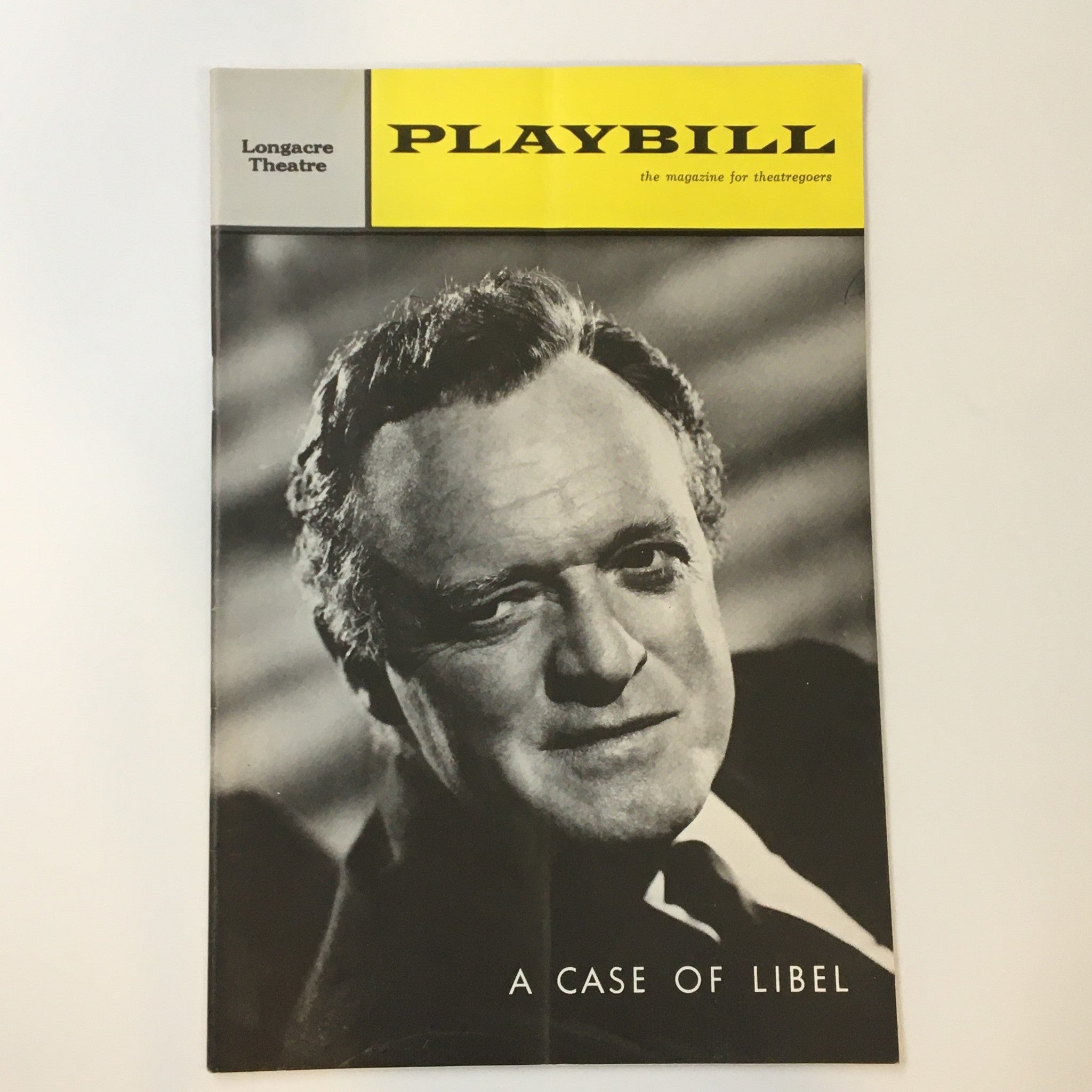 1963 Playbill Longacre Theatre Van Helfin in A Case of Libel by Henry Denker