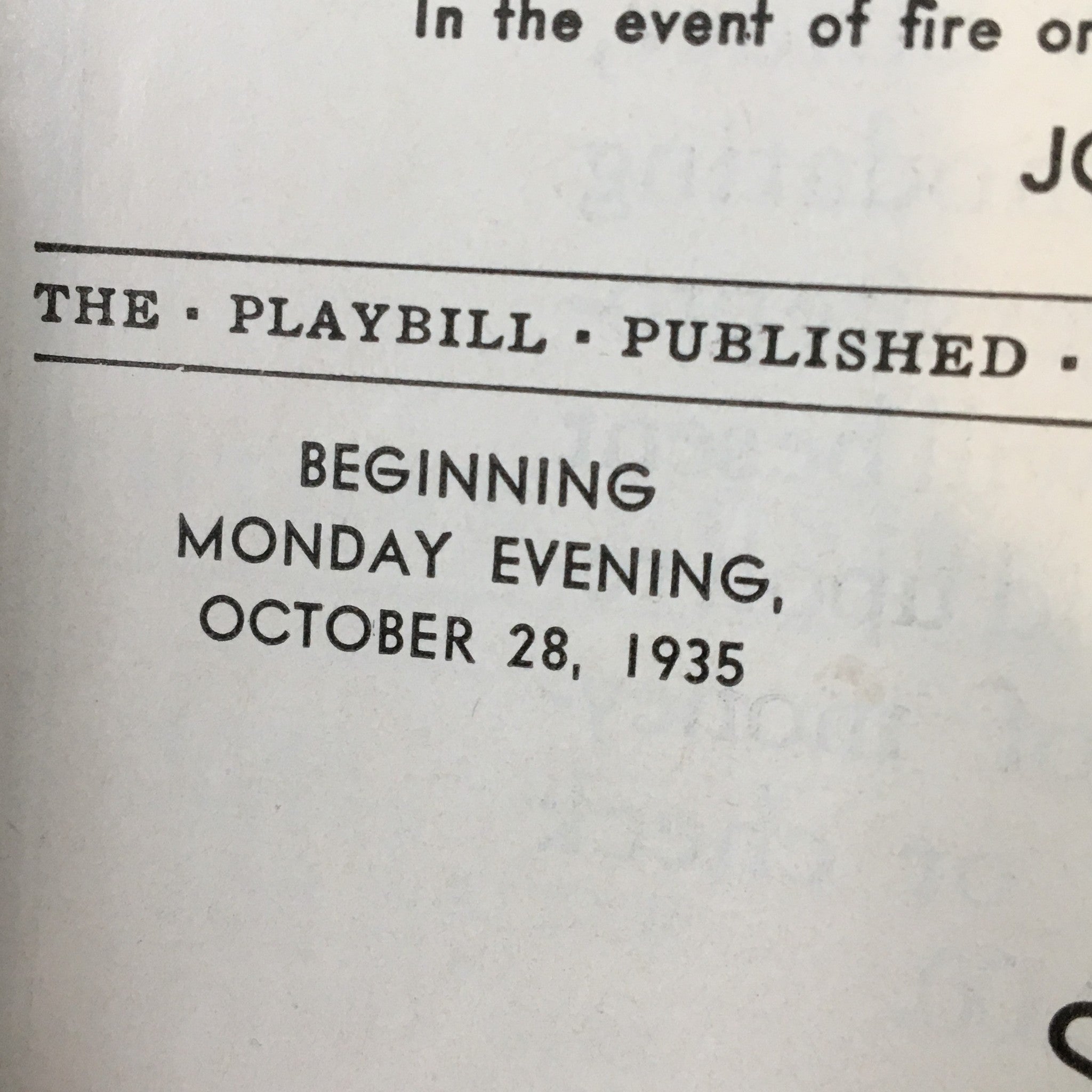 1935 Playbill Longacre Theatre L. Lawrence Weber in Strip Girl by H. Rosendahl