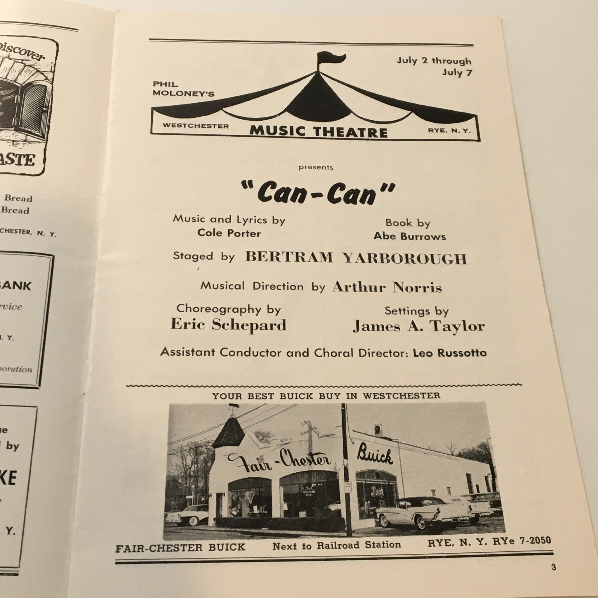 1957 Phil Moloney's Music Theatre Can-Can by Bertram Yarborough