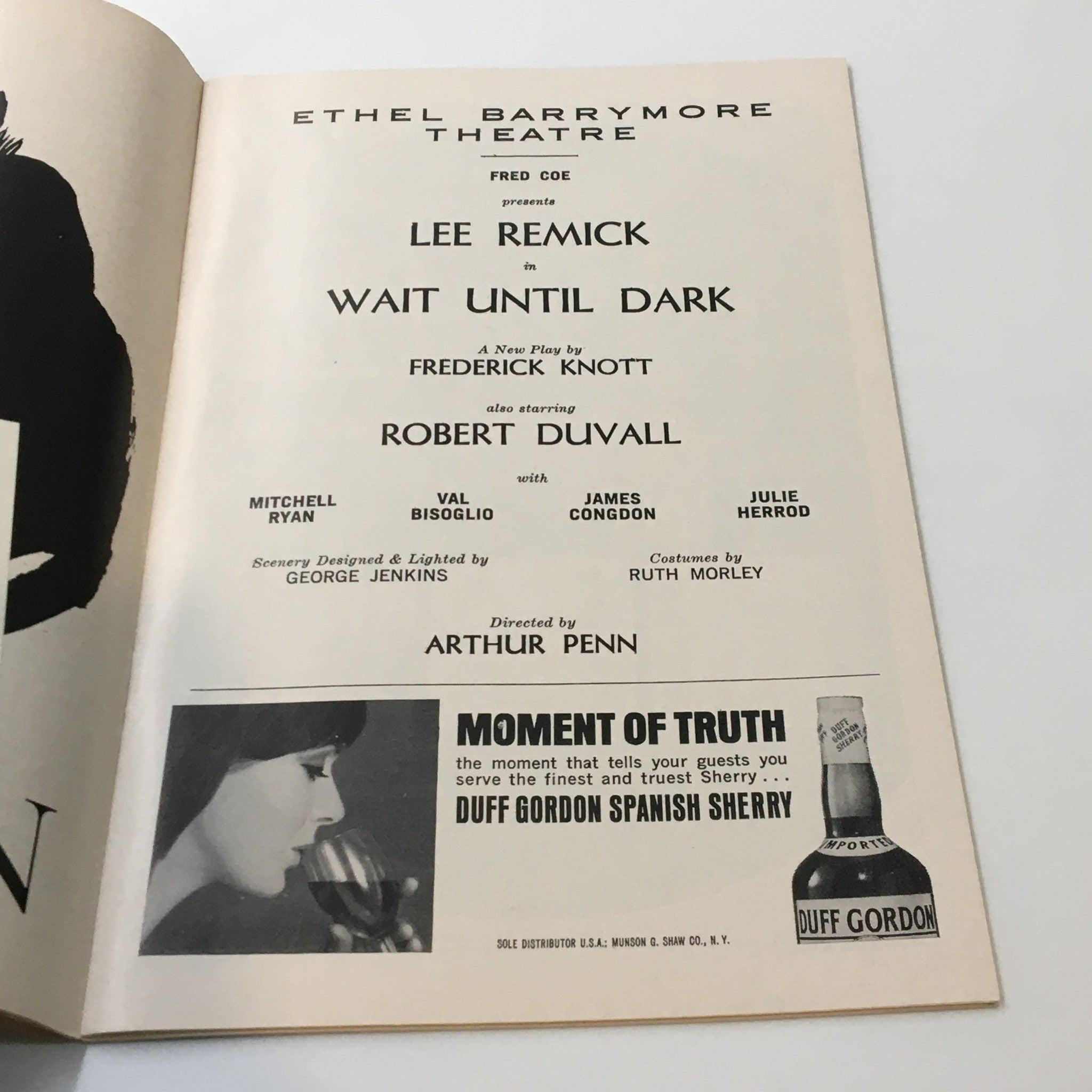 1966 Playbill Ethel Barrymore Theatre Lee Remick in Wait Until Dark