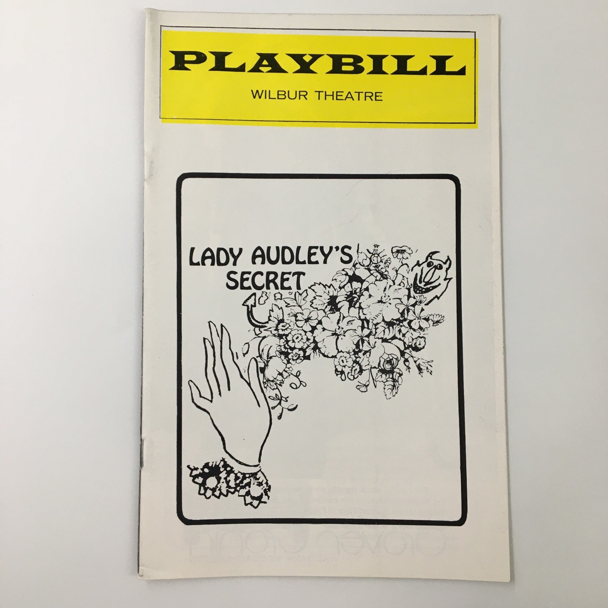 1974 Playbill Wilbur Theatre Donna Curtis in Lady Audley's Secret