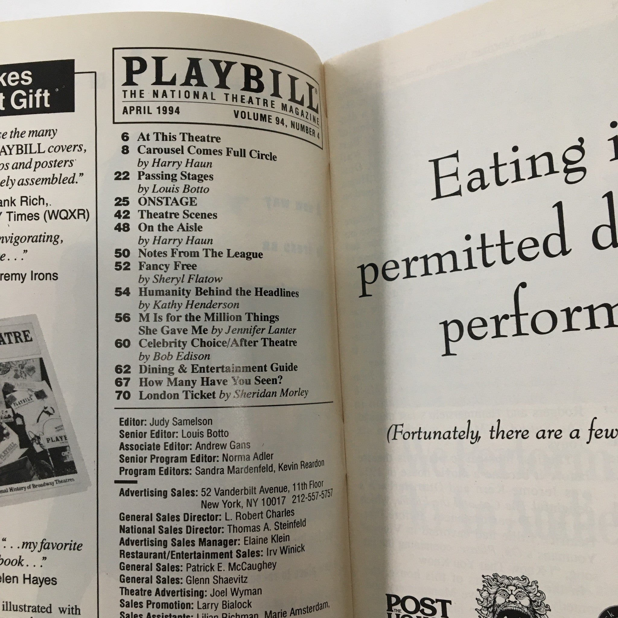 1994 Playbill Lunt-Fontanne Theatre The Best Little Whorehouse Goes Public